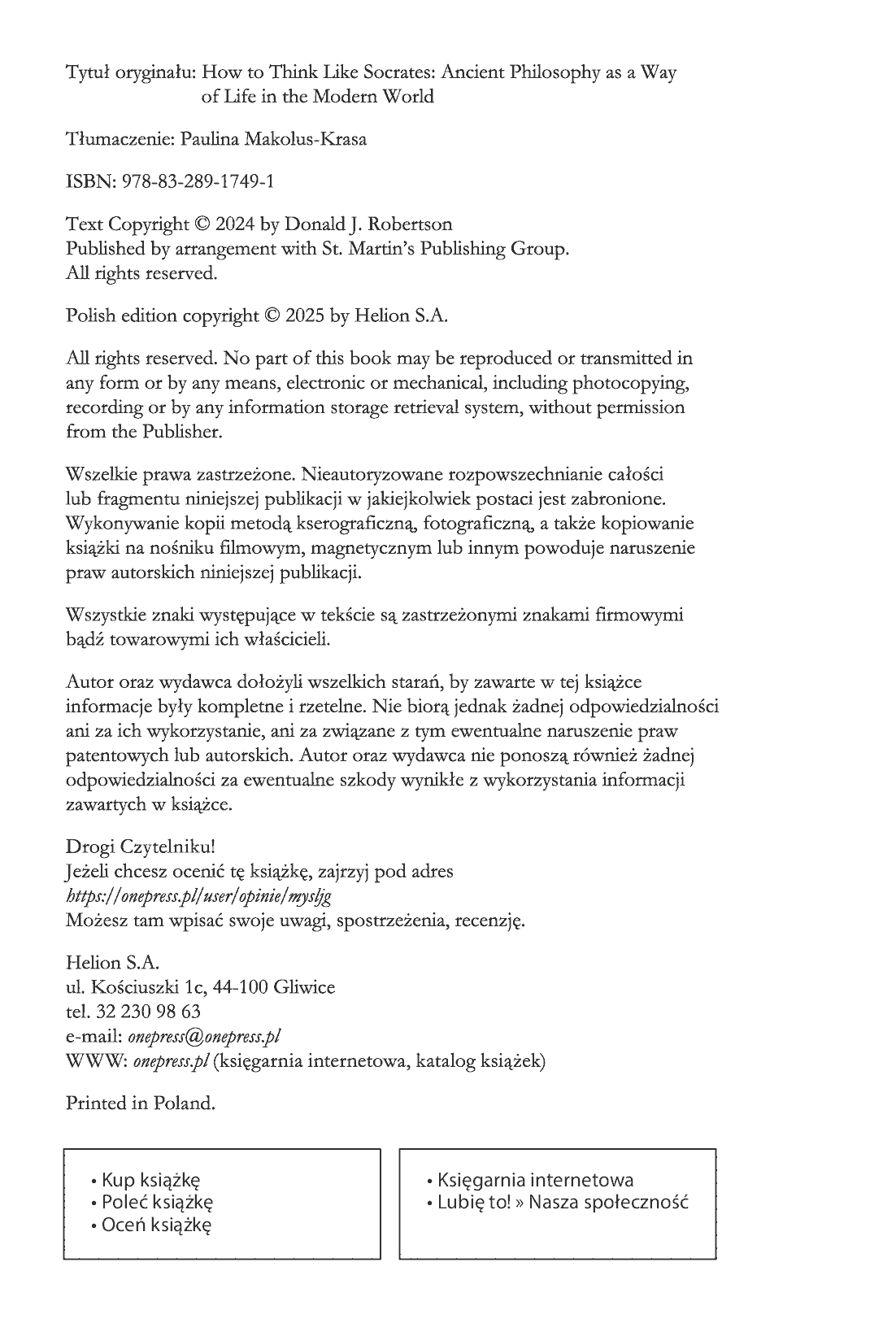 Fragment „Myśl jak grecki filozof. Praktykuj koncepcje Sokratesa” — strona 2 z 26