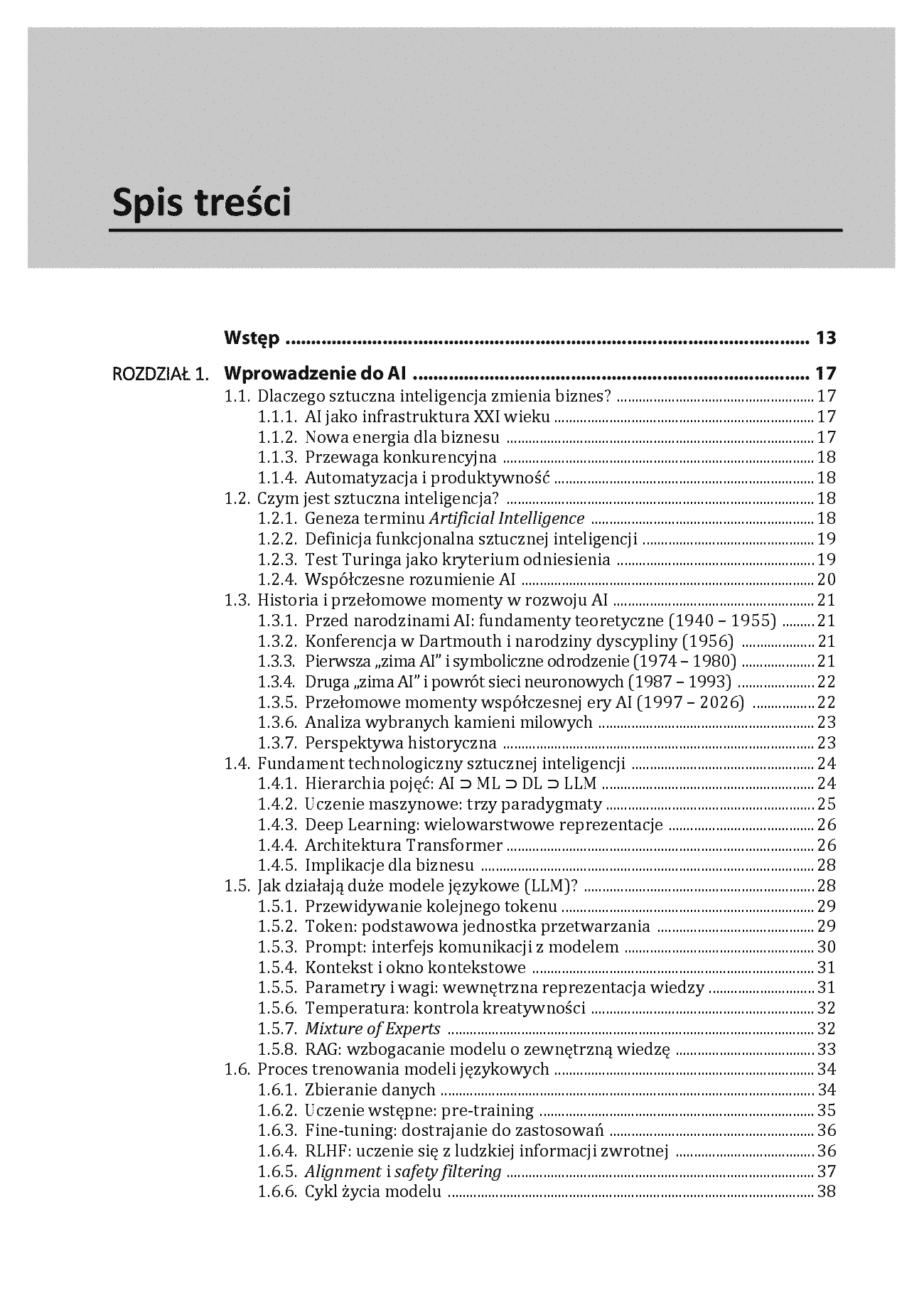 Fragment „Sztuczna inteligencja w biznesie. Praktyczny przewodnik po narzędziach AI” — strona 3 z 30
