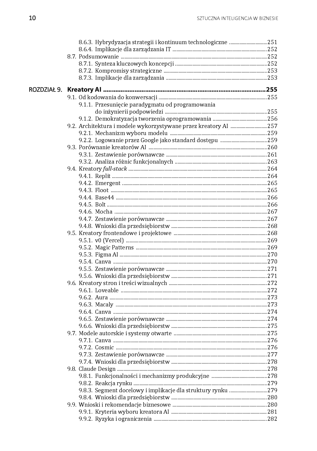 Fragment „Sztuczna inteligencja w biznesie. Praktyczny przewodnik po narzędziach AI” — strona 10 z 30