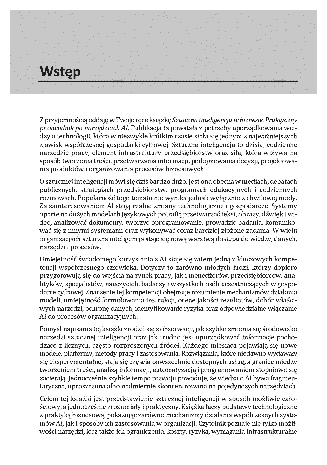 Fragment „Sztuczna inteligencja w biznesie. Praktyczny przewodnik po narzędziach AI” — strona 13 z 30