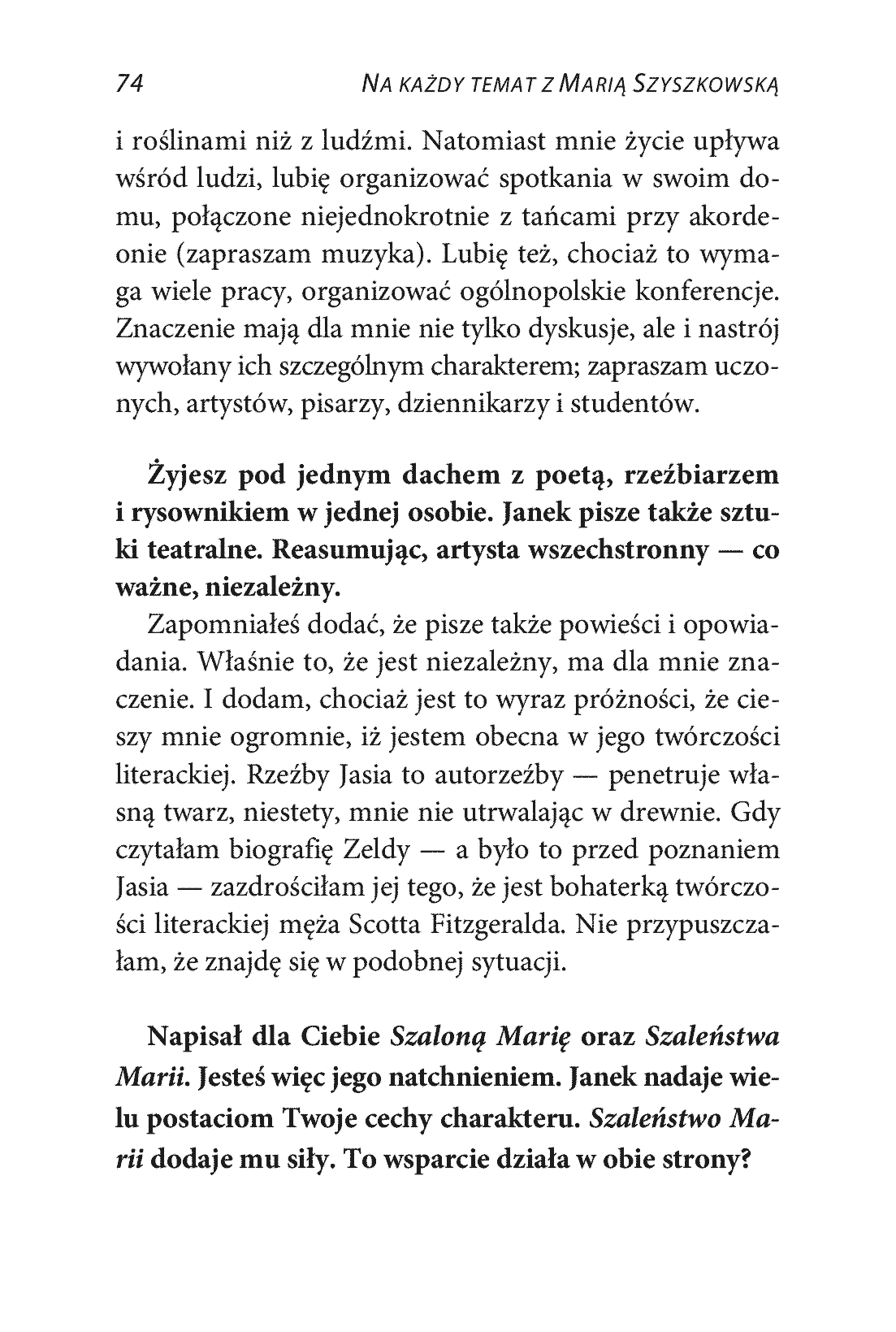 Fragment „Na każdy temat z Marią Szyszkowską” — strona 13 z 14