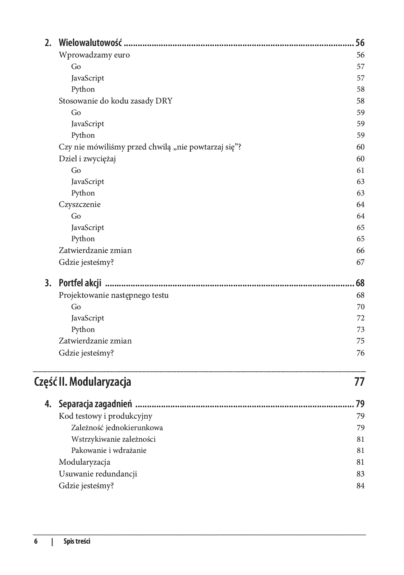 Fragment „Nauka programowania opartego na testach. Jak pisać przejrzysty kod w kilku językach programowania” — strona 4 z 26