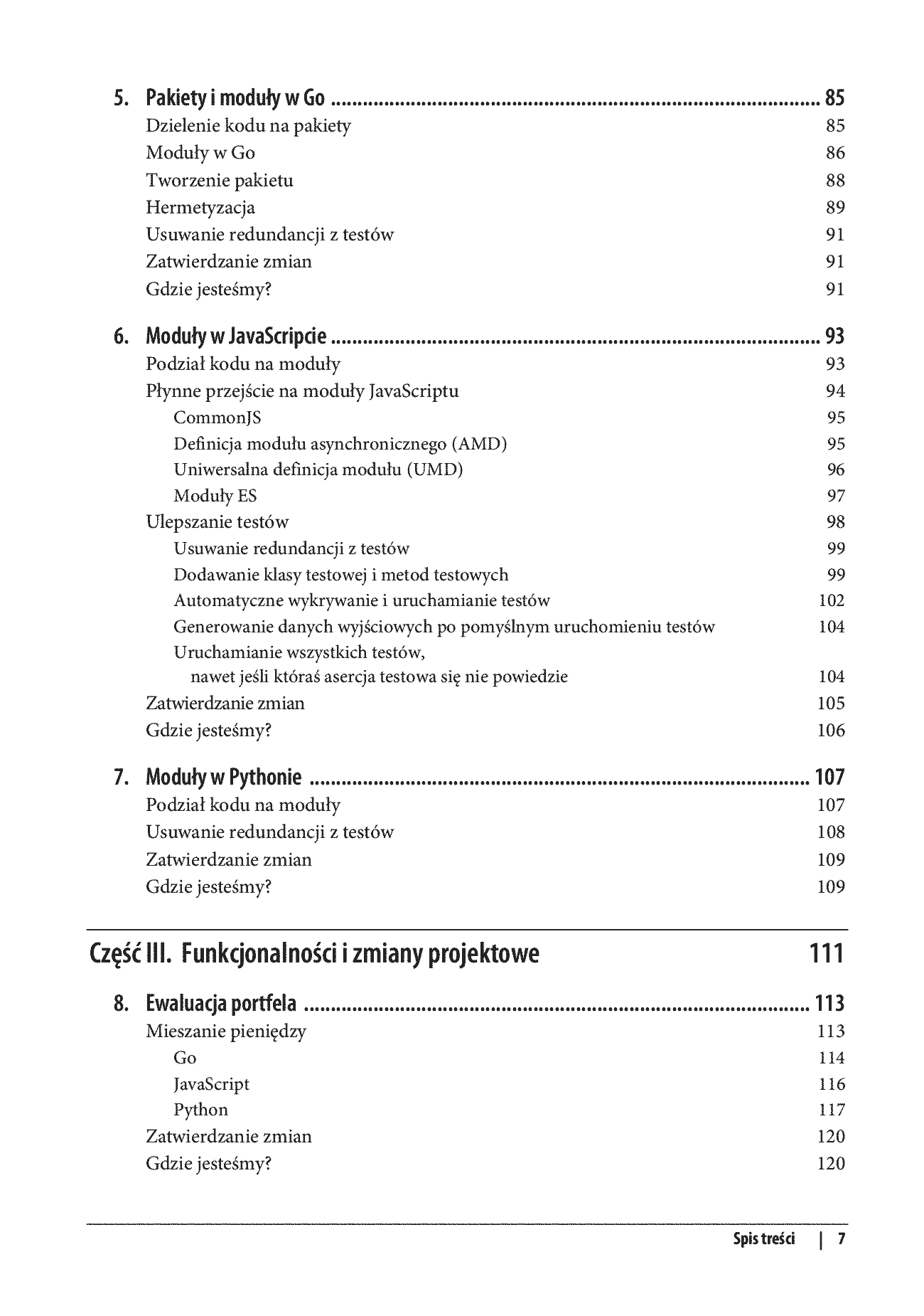 Fragment „Nauka programowania opartego na testach. Jak pisać przejrzysty kod w kilku językach programowania” — strona 5 z 26