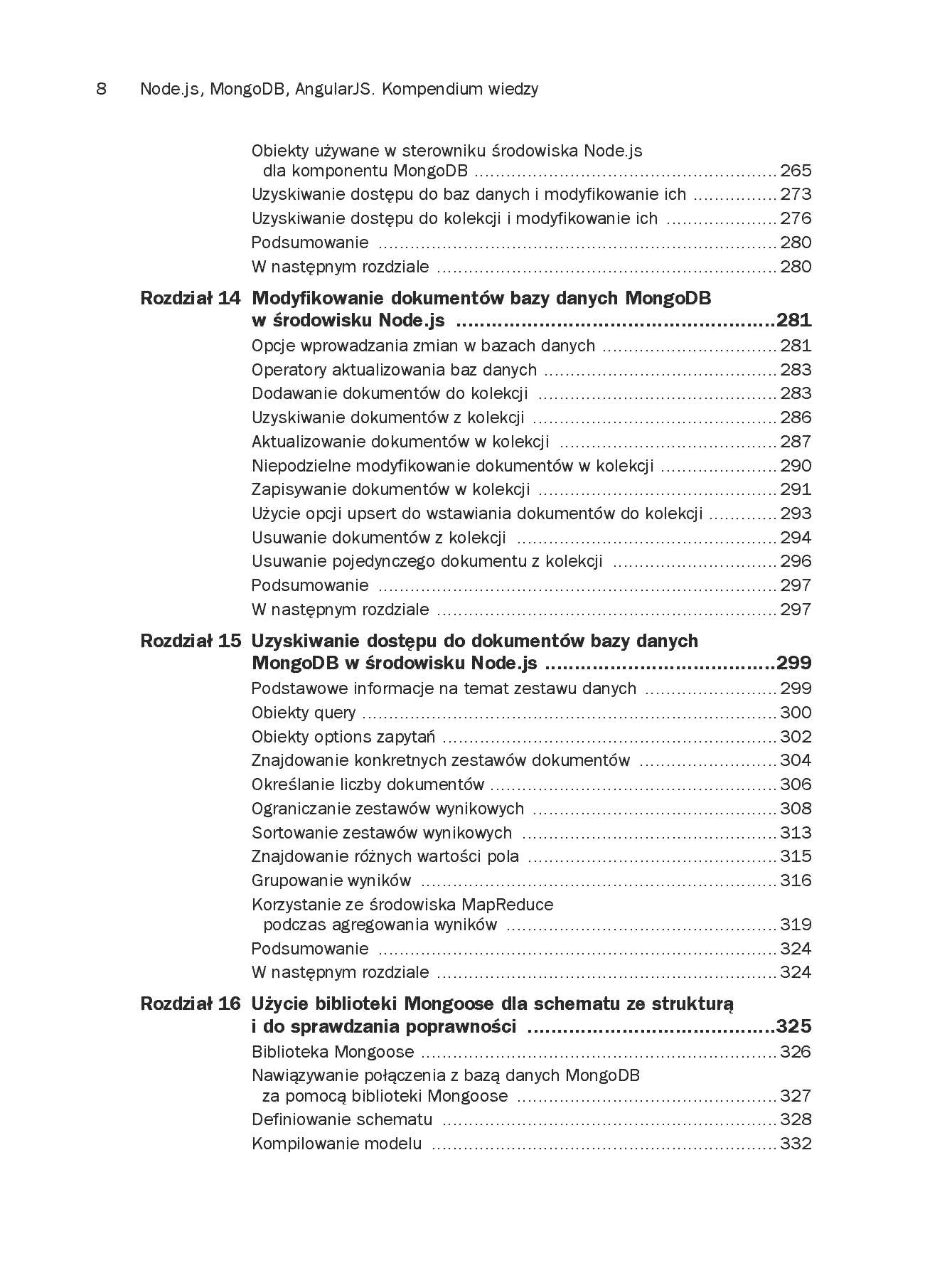 Fragment „Node.js, MongoDB, AngularJS. Kompendium wiedzy” — strona 6 z 30