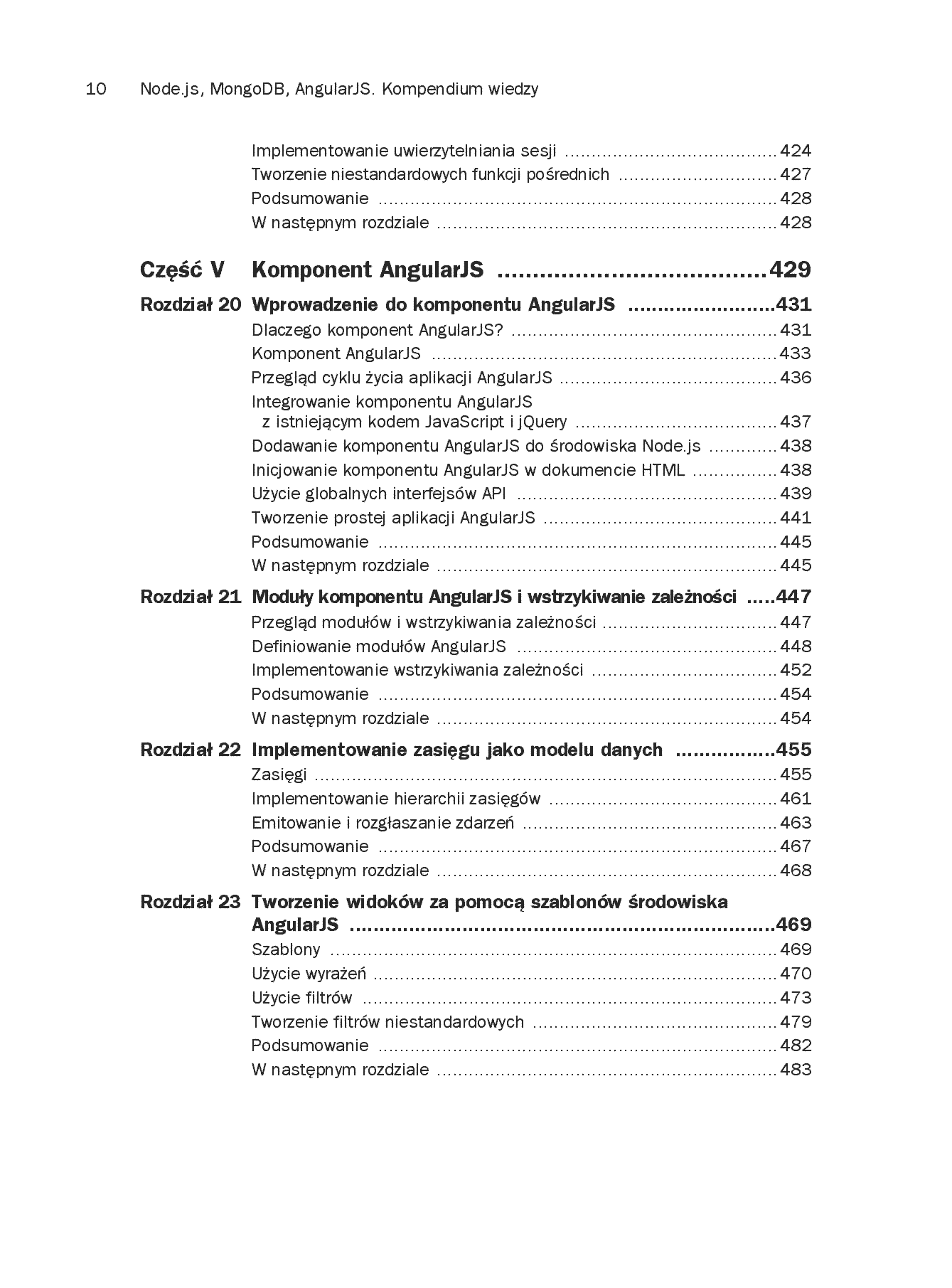 Fragment „Node.js, MongoDB, AngularJS. Kompendium wiedzy” — strona 8 z 30
