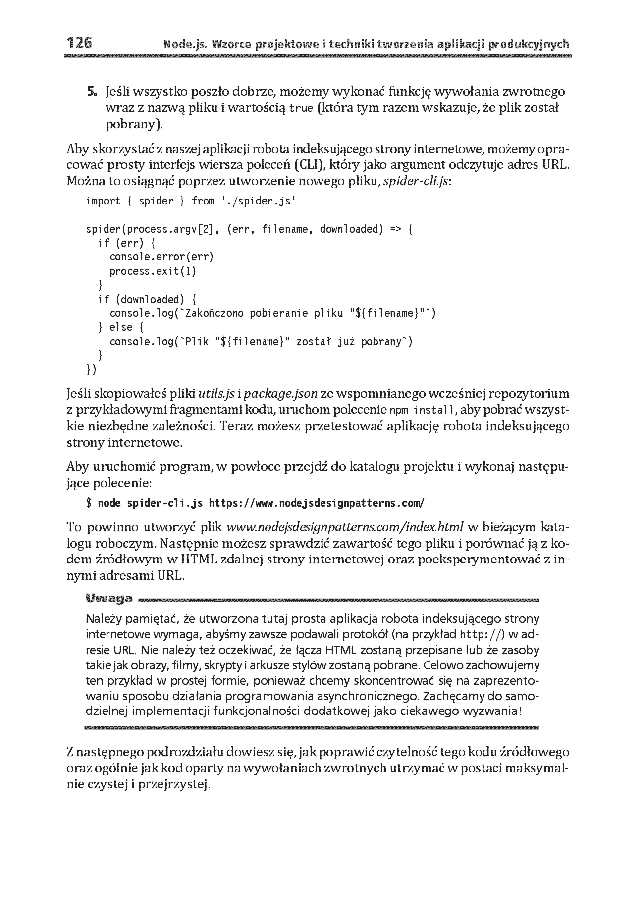 Fragment „Node.js. Wzorce projektowe i techniki tworzenia aplikacji produkcyjnych. Wydanie IV” — strona 16 z 30