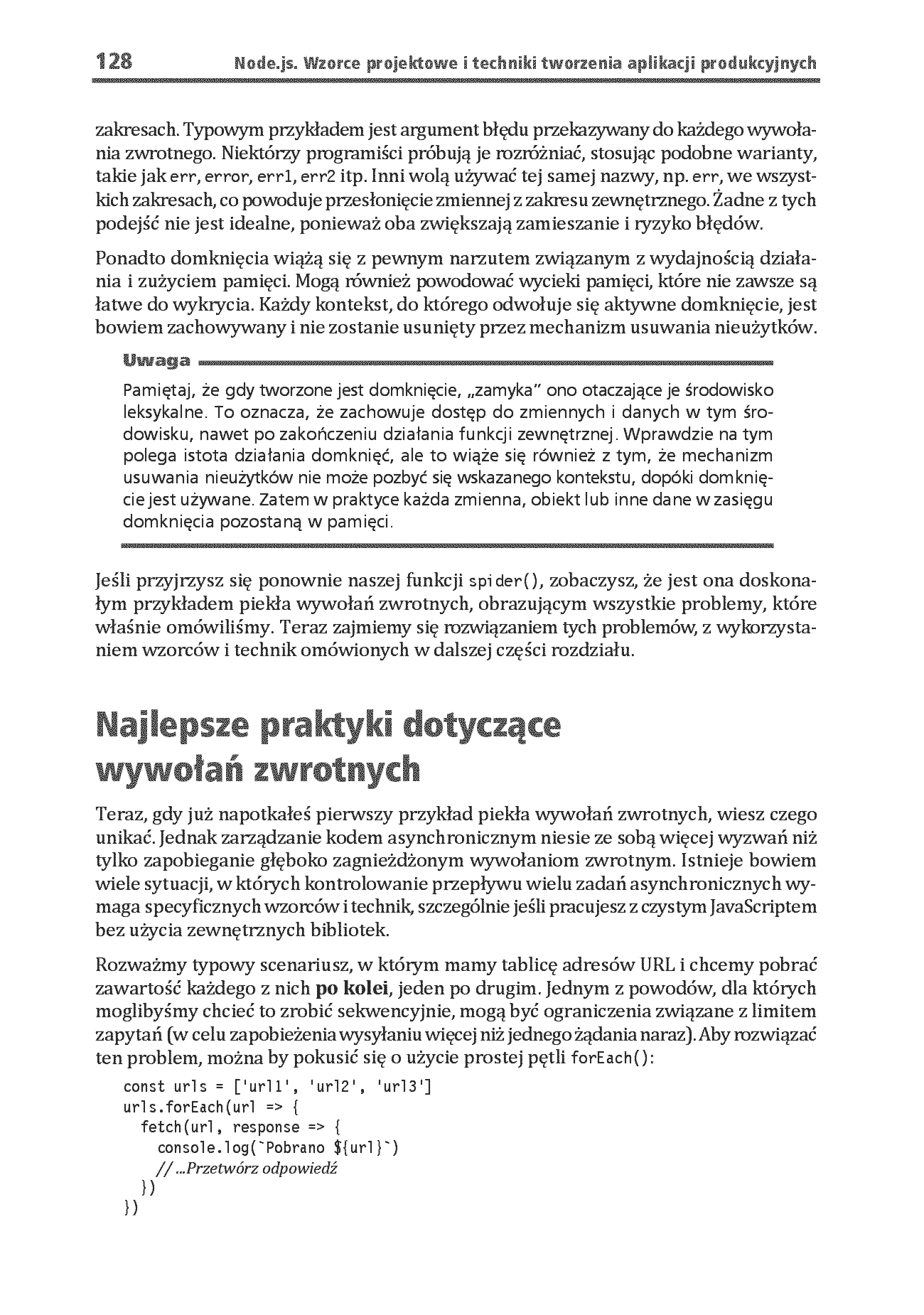 Fragment „Node.js. Wzorce projektowe i techniki tworzenia aplikacji produkcyjnych. Wydanie IV” — strona 18 z 30