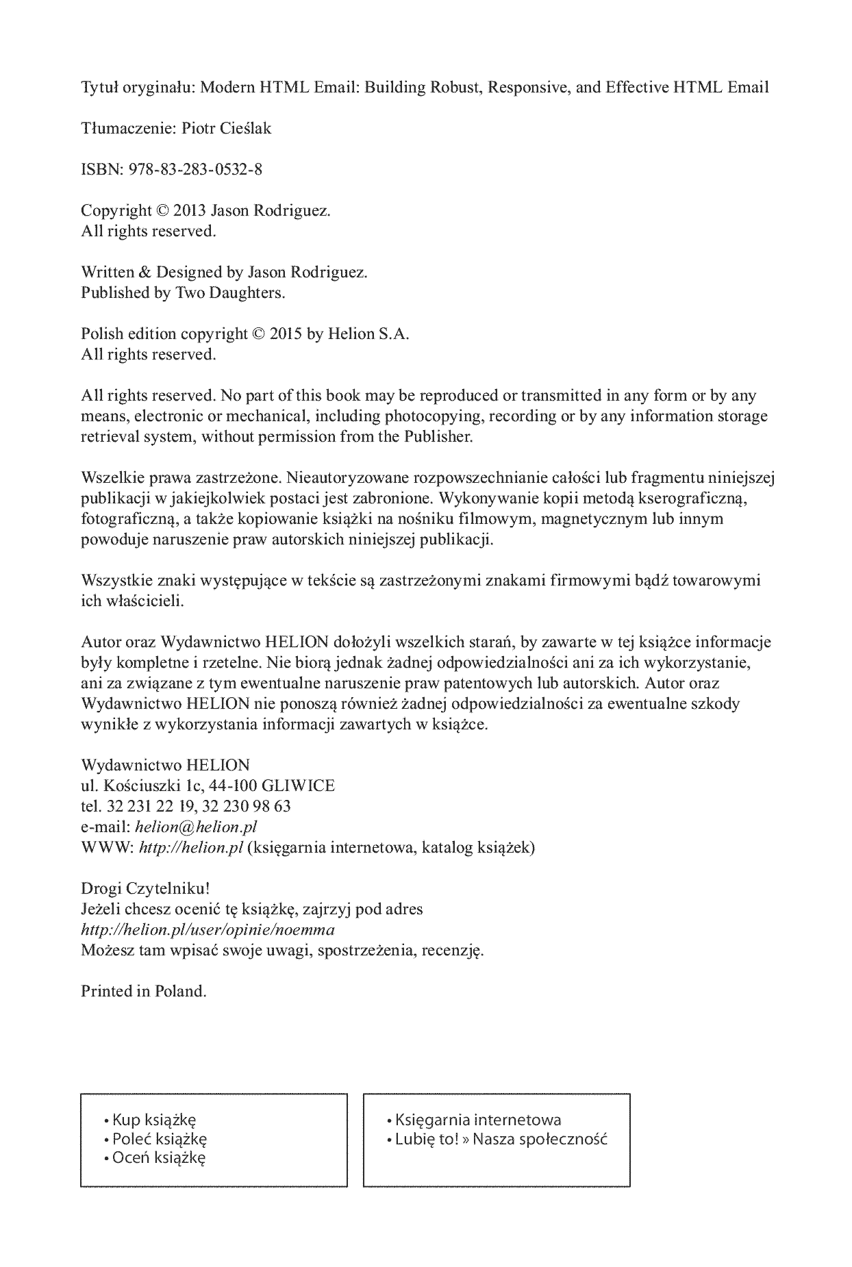 Fragment „Nowoczesny e-mail marketing. Uniwersalny, responsywny i skuteczny mailing w HTML-u” — strona 2 z 22