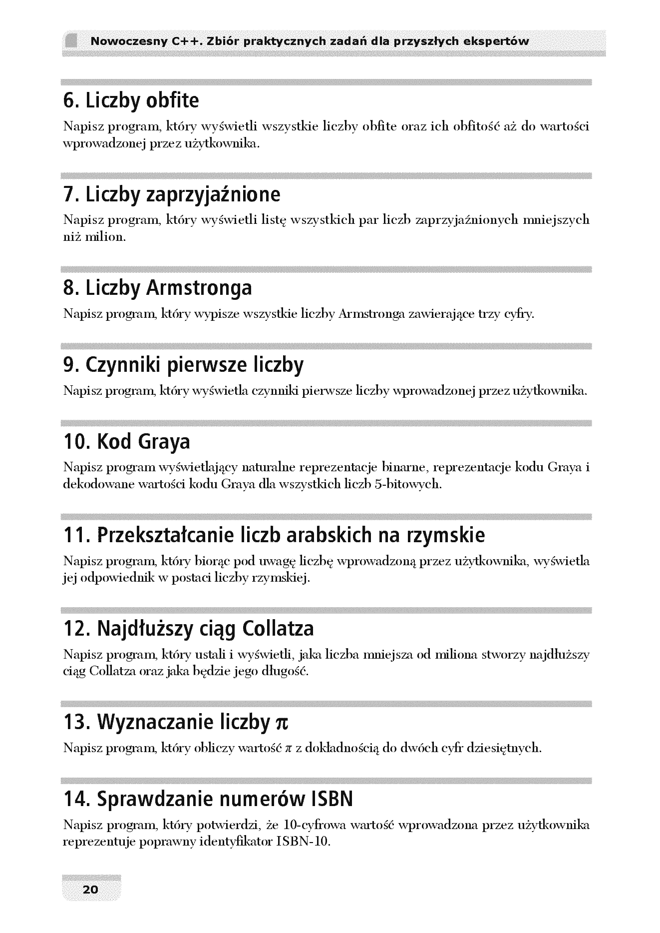 Fragment „Nowoczesny C++. Zbiór praktycznych zadań dla przyszłych ekspertów” — strona 10 z 30