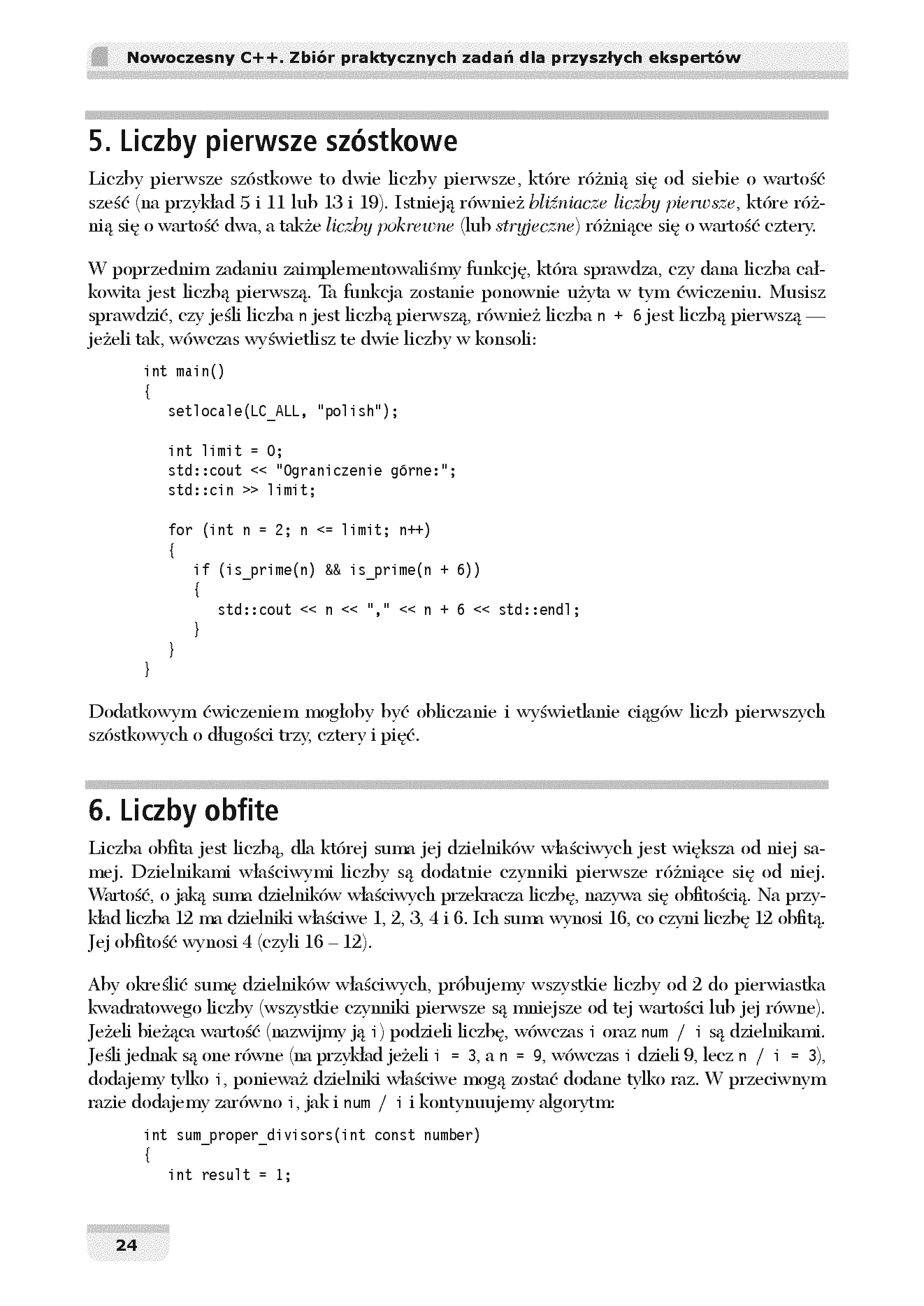 Fragment „Nowoczesny C++. Zbiór praktycznych zadań dla przyszłych ekspertów” — strona 14 z 30