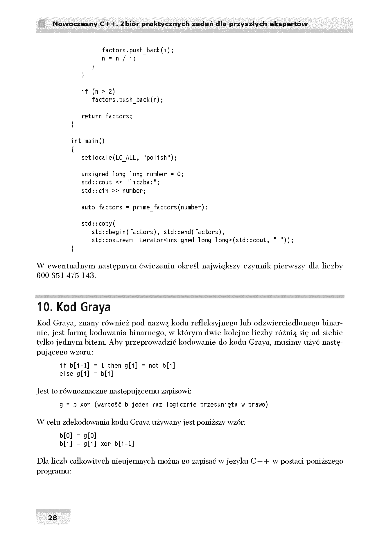 Fragment „Nowoczesny C++. Zbiór praktycznych zadań dla przyszłych ekspertów” — strona 18 z 30