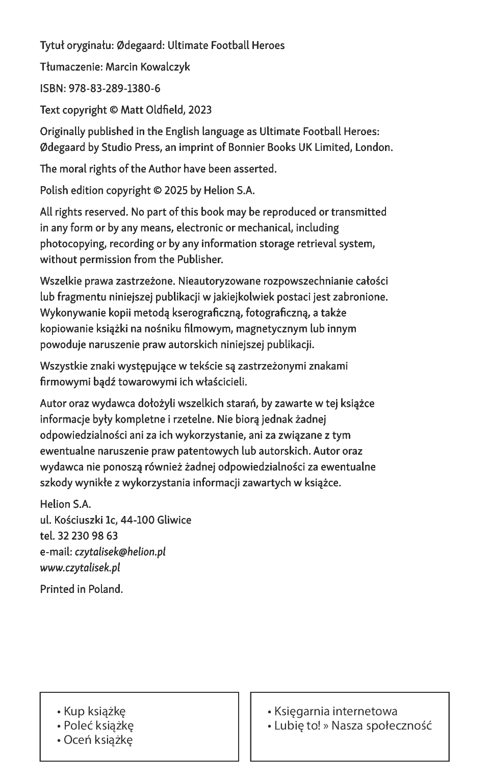 Fragment „Odegaard. Najlepsi piłkarze świata” — strona 2 z 16
