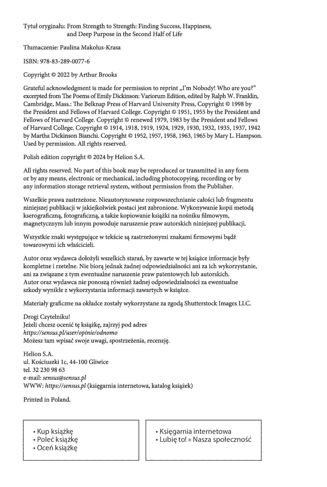 Fragment „Odkrywanie nowej mocy. W poszukiwaniu spełnienia, harmonii i celu w drugim rozdziale życia” — strona 2 z 30
