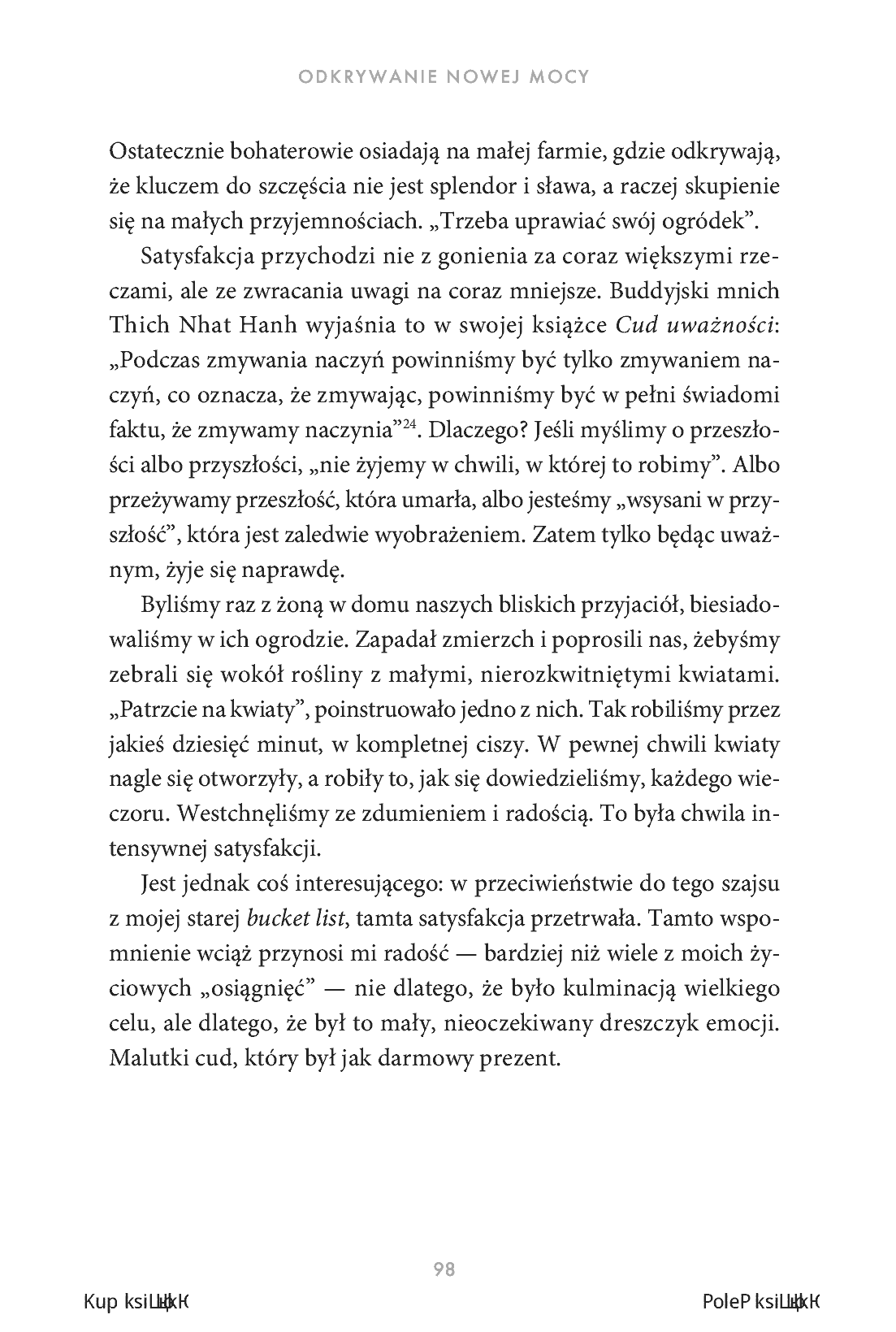 Fragment „Odkrywanie nowej mocy. W poszukiwaniu spełnienia, harmonii i celu w drugim rozdziale życia” — strona 30 z 30