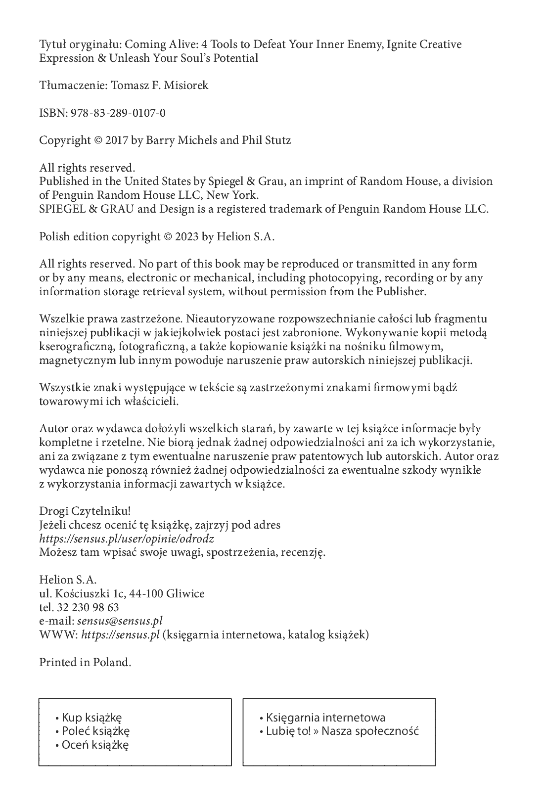 Fragment „Siła Życiowa. Cztery sposoby dokonywania wewnętrznej transformacji i rozpalania swojego potencjału” — strona 2 z 30
