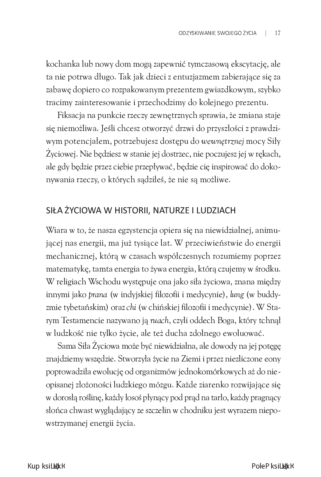 Fragment „Siła Życiowa. Cztery sposoby dokonywania wewnętrznej transformacji i rozpalania swojego potencjału” — strona 9 z 30