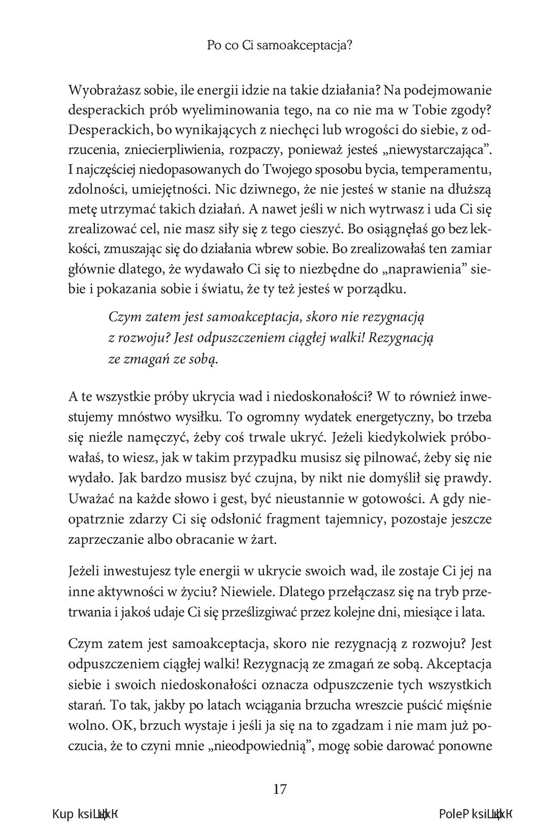 Fragment „Czuła dla siebie. Żyj wolna od presji i lęku” — strona 9 z 14