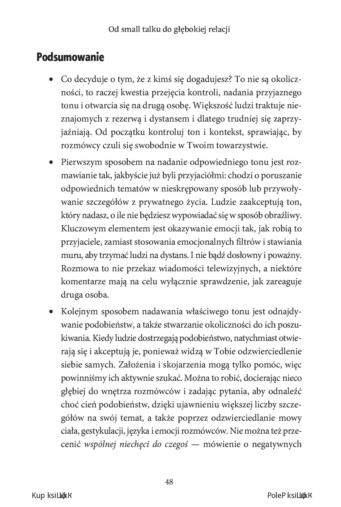 Fragment „Od small talku do głębokiej relacji. Jak stać się zręcznym rozmówcą i łatwo zawierać przyjaźnie” — strona 26 z 30