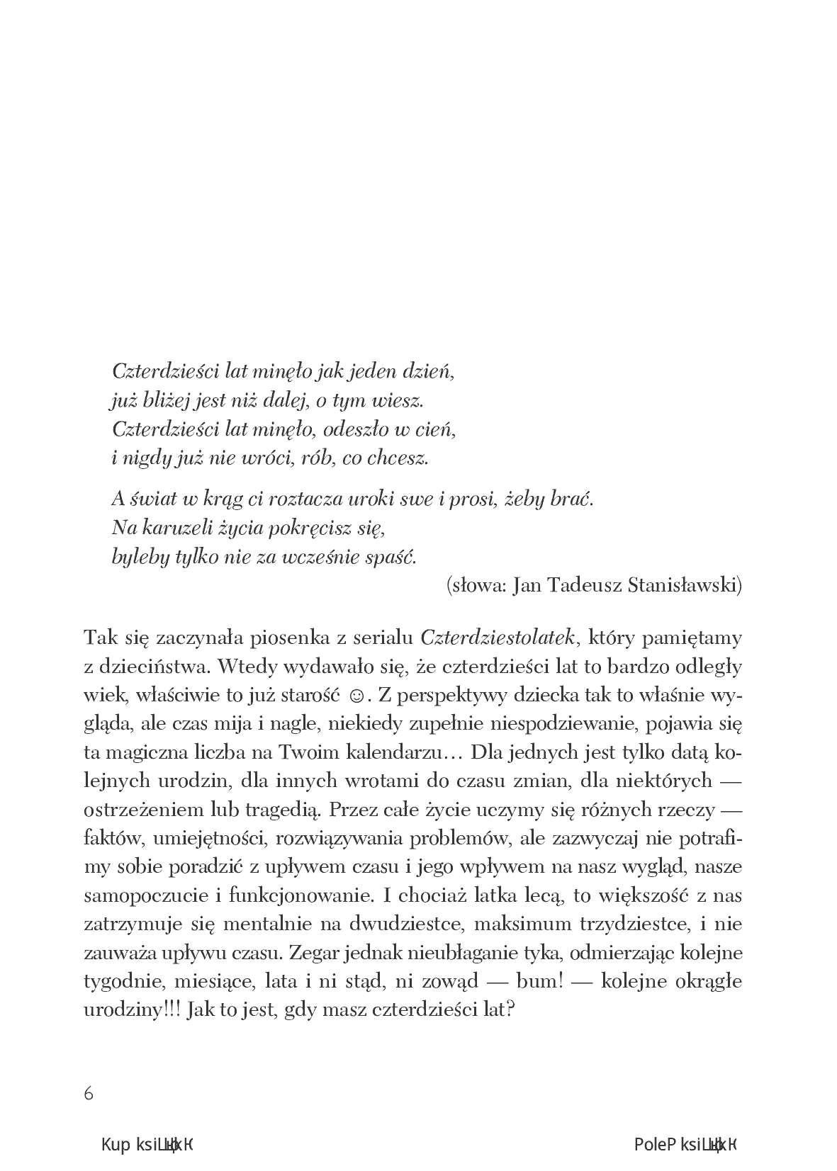 Fragment „Fantastyczna czterdziestka! Poradnik pozytywnego życia” — strona 6 z 14