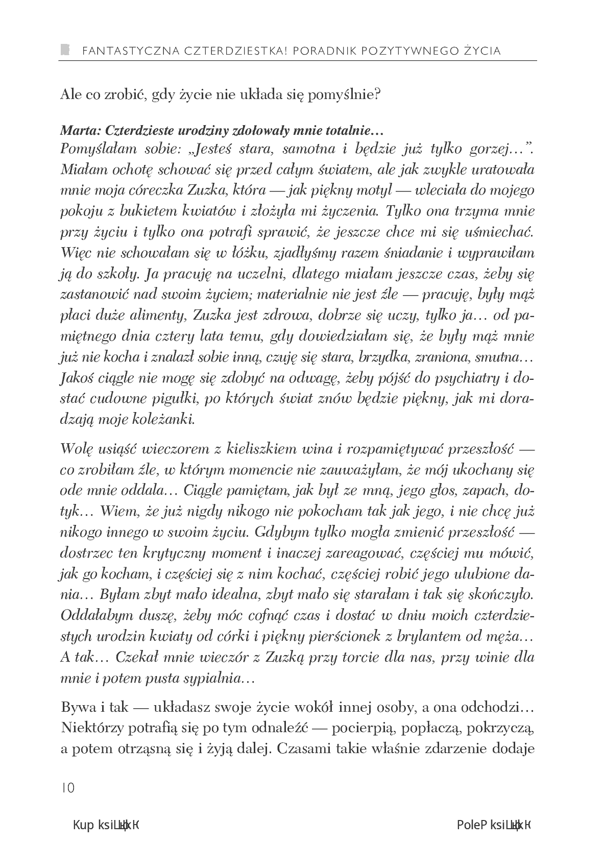 Fragment „Fantastyczna czterdziestka! Poradnik pozytywnego życia” — strona 10 z 14
