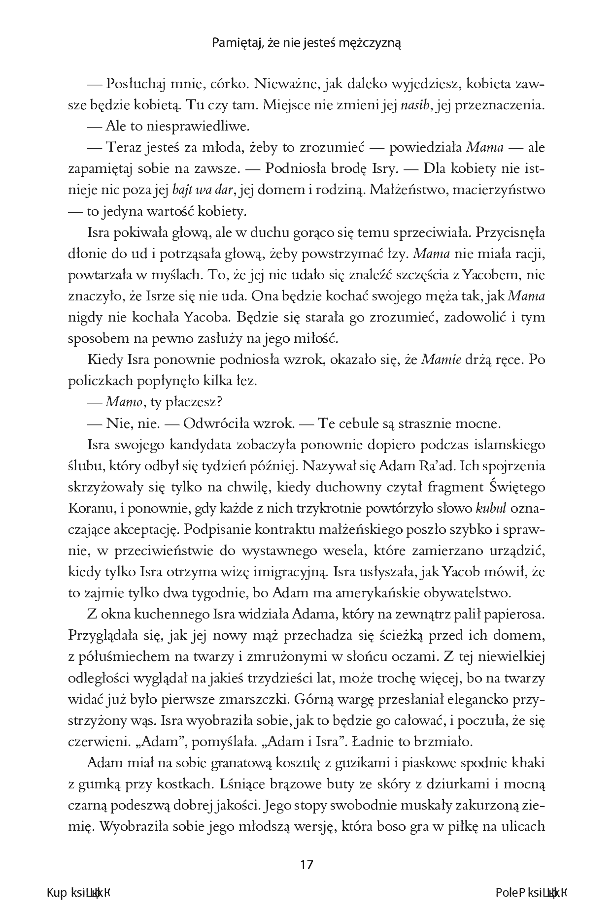 Fragment „Pamiętaj, że nie jesteś mężczyzną. Powieść” — strona 13 z 24