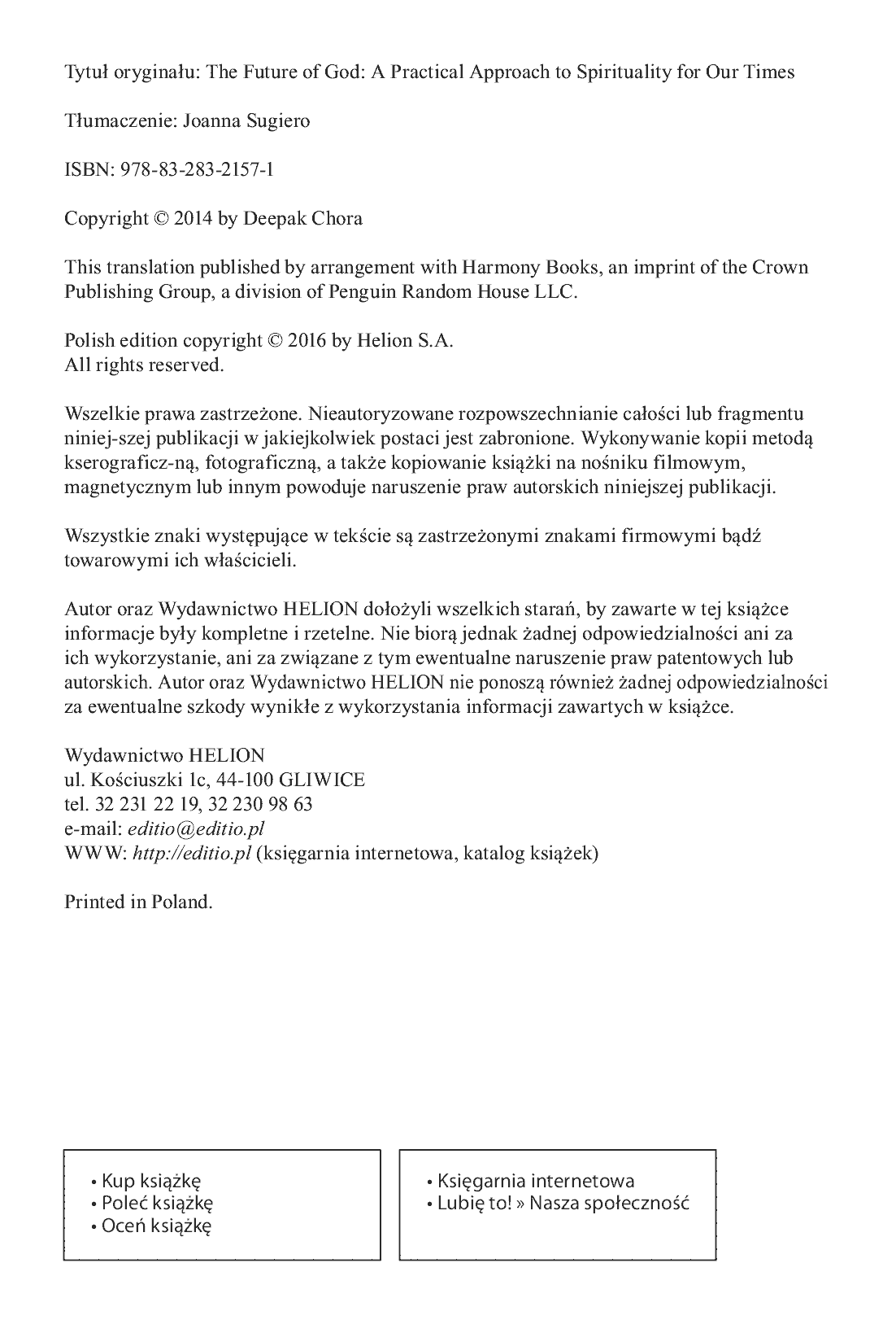 Fragment „Przyszłość Boga. Praktyczne rozważania o współczesnej duchowości” — strona 2 z 22