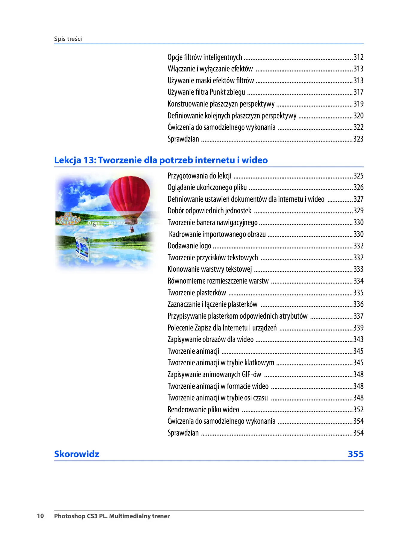 Fragment „Photoshop CS3 PL. Multimedialny trener” — strona 9 z 30