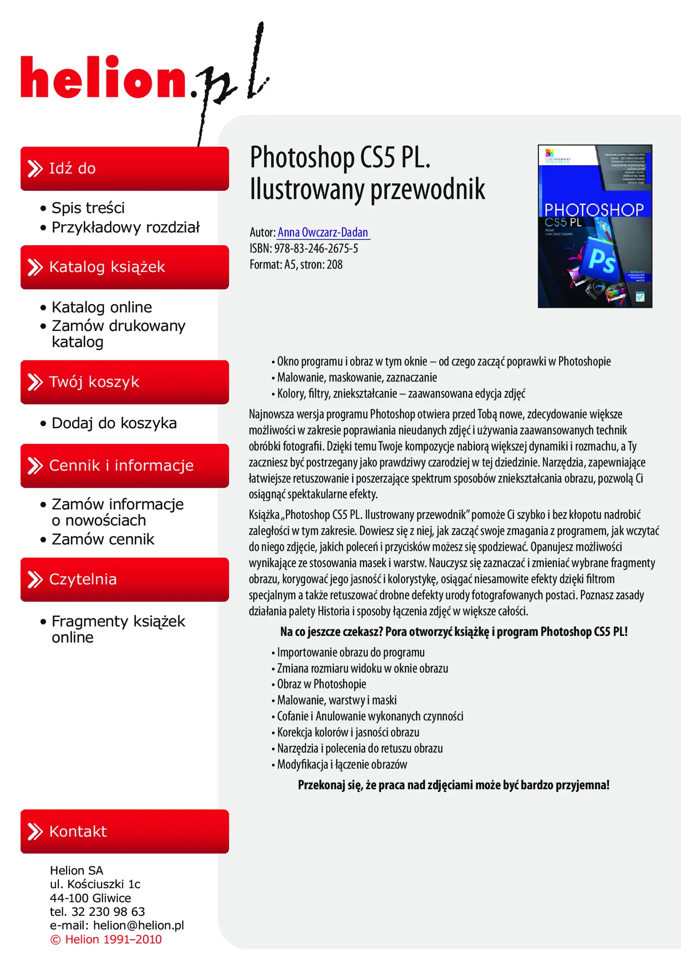 Fragment „Photoshop CS5 PL. Ilustrowany przewodnik” — strona 2 z 25