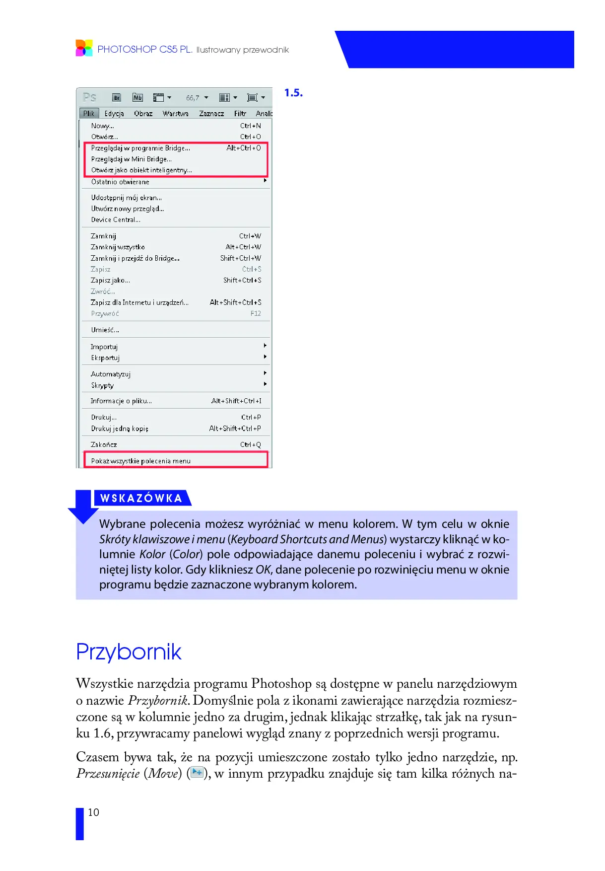 Fragment „Photoshop CS5 PL. Ilustrowany przewodnik” — strona 9 z 25