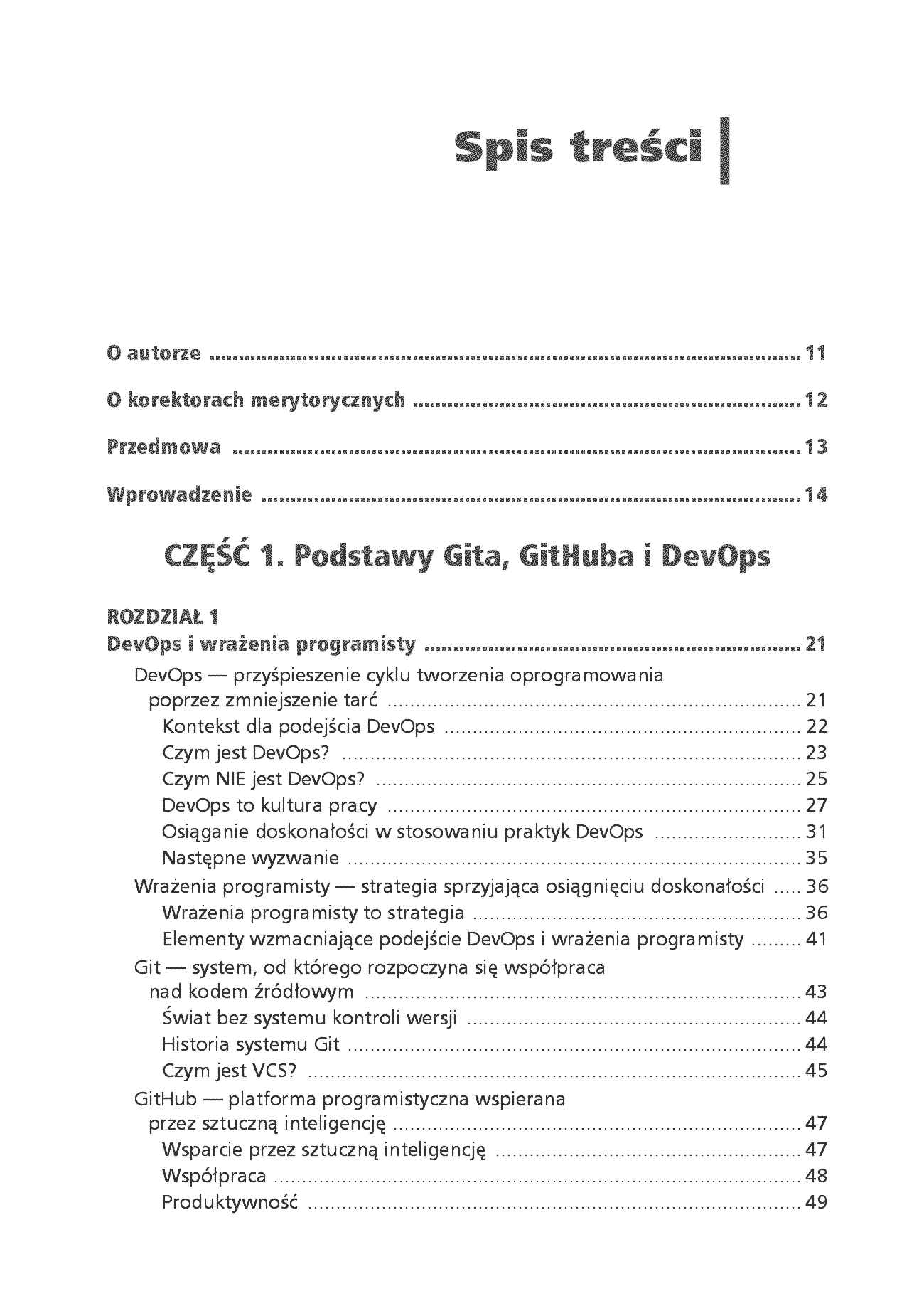 Fragment „Pełnia możliwości DevOps, Git i GitHub. Zastosowanie podejścia opartego na automatyzacji, współpracy i innowacji” — strona 3 z 30