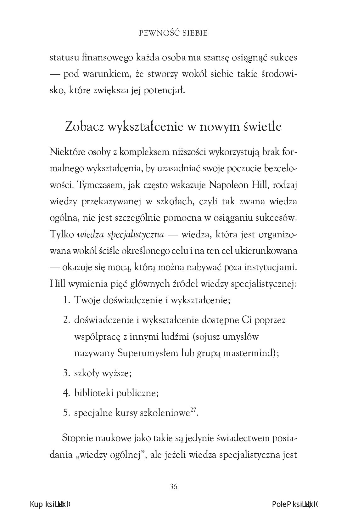 Fragment „Pewność siebie. Przepis na sukces według Napoleona Hilla” — strona 6 z 22