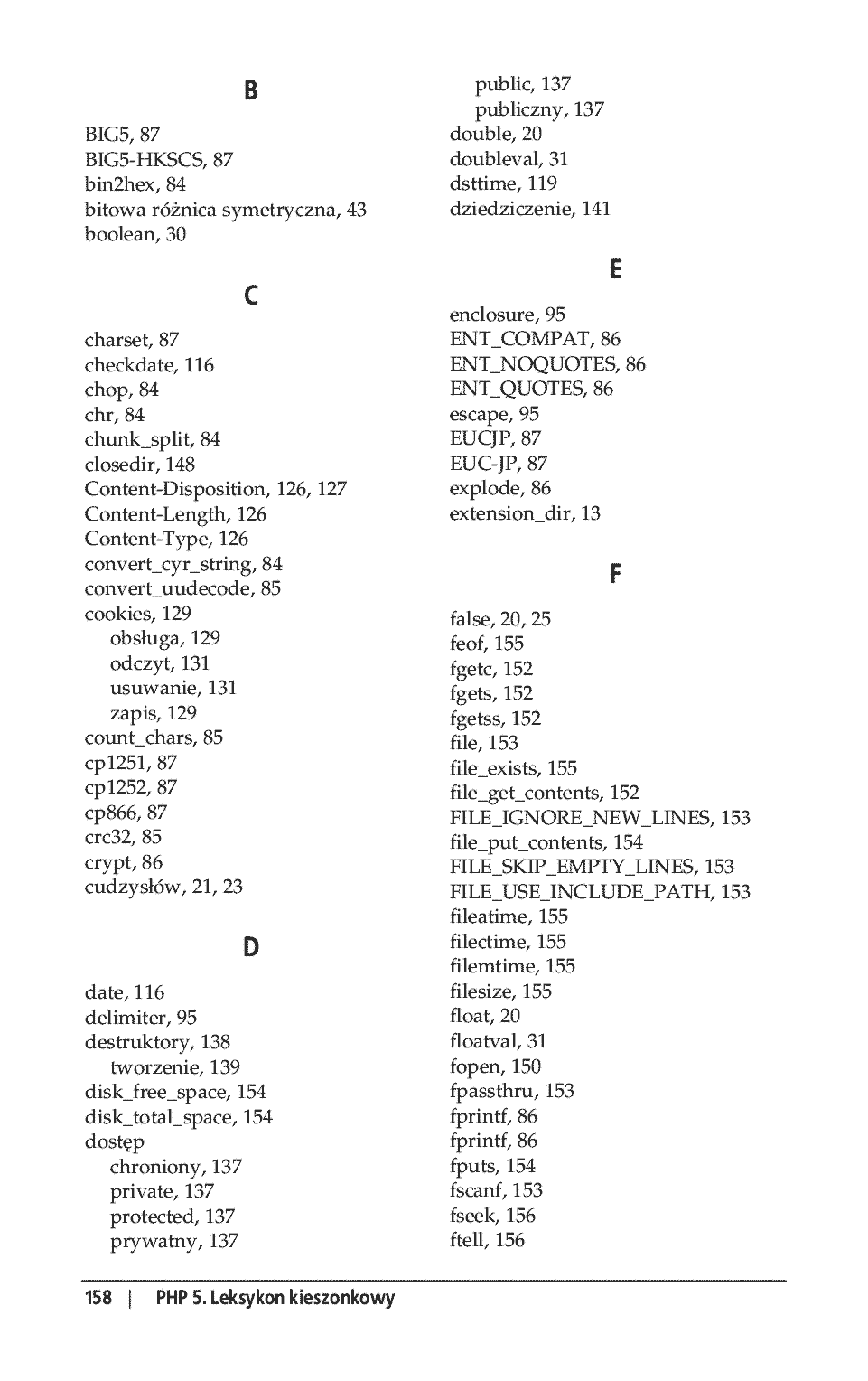 Fragment „PHP 5. Leksykon kieszonkowy” — strona 16 z 26