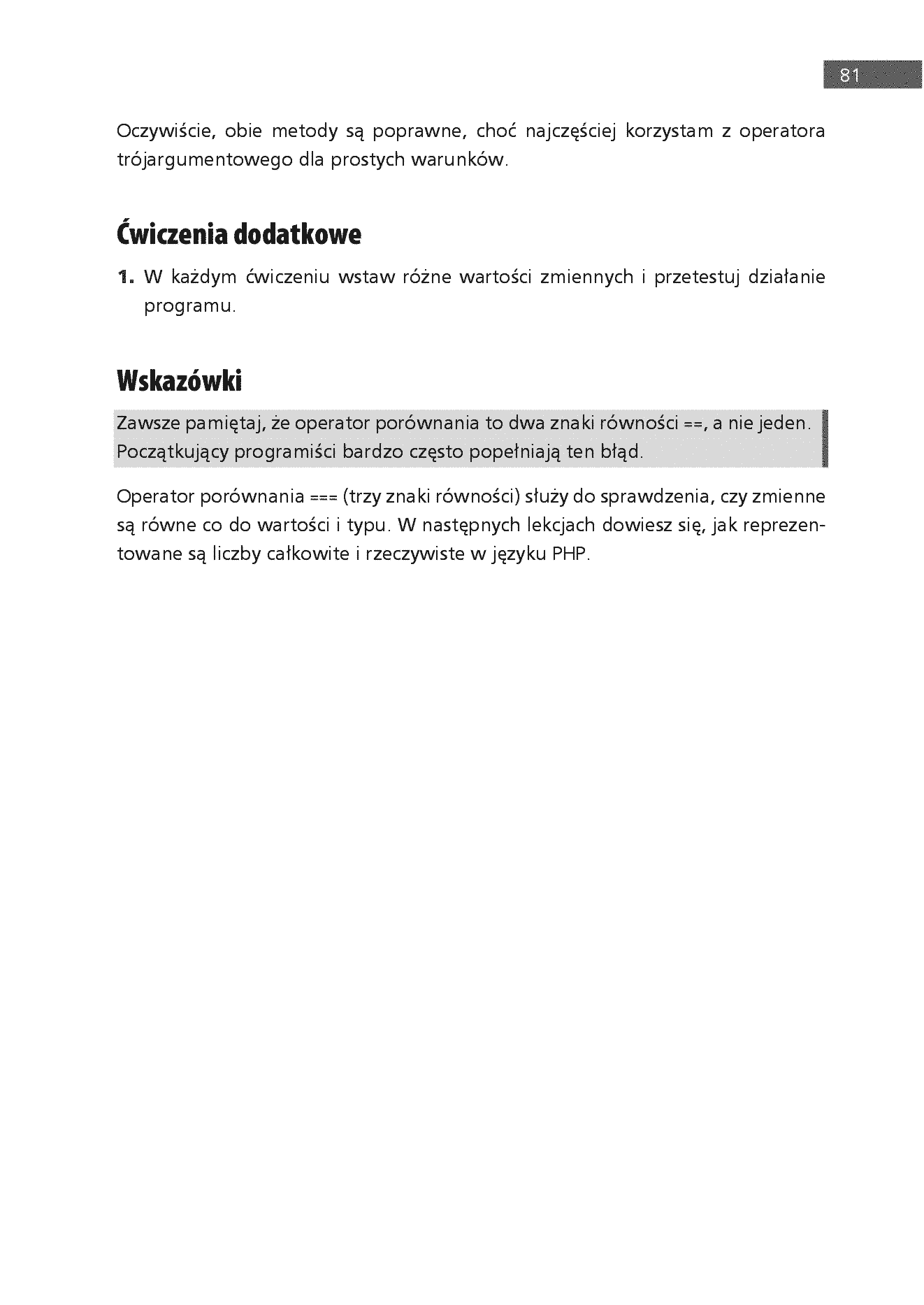Fragment „PHP 8 i SQL. Programowanie dla początkujących w 43 lekcjach” — strona 17 z 22