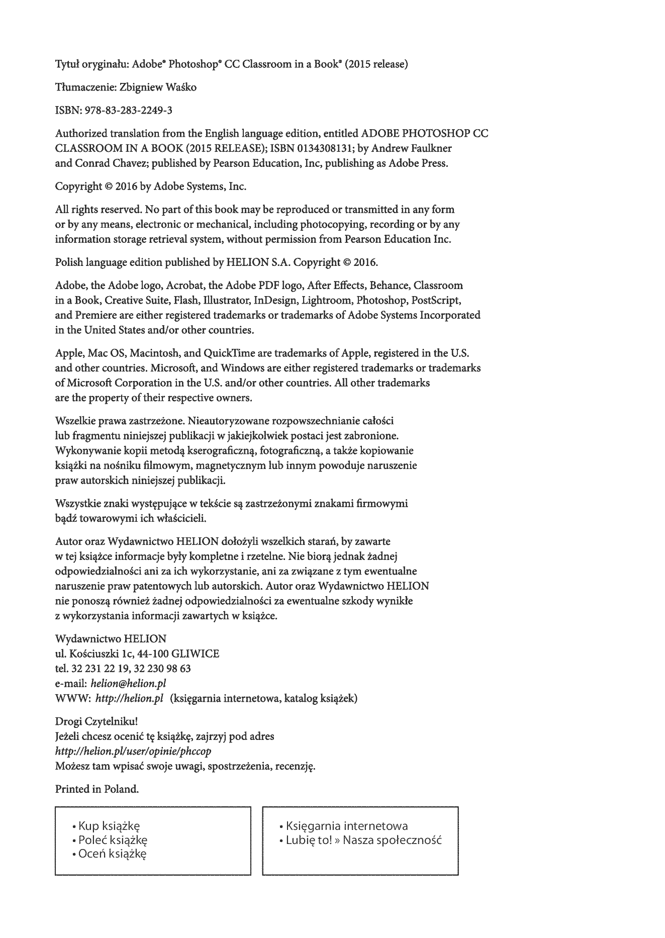 Fragment „Adobe Photoshop CC/CC PL. Oficjalny podręcznik” — strona 2 z 30