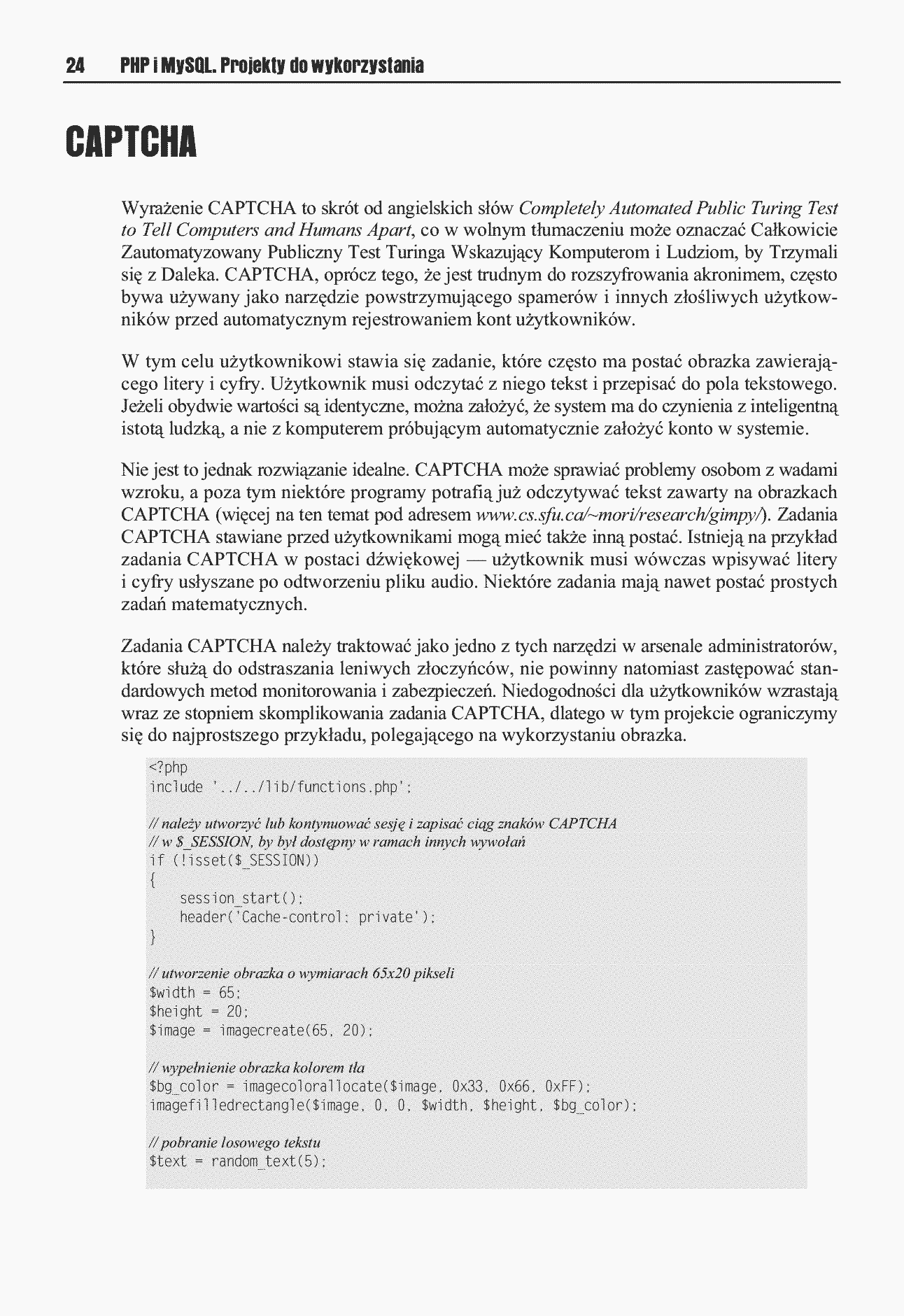 Fragment „PHP i MySQL. Projekty do wykorzystania” — strona 15 z 30
