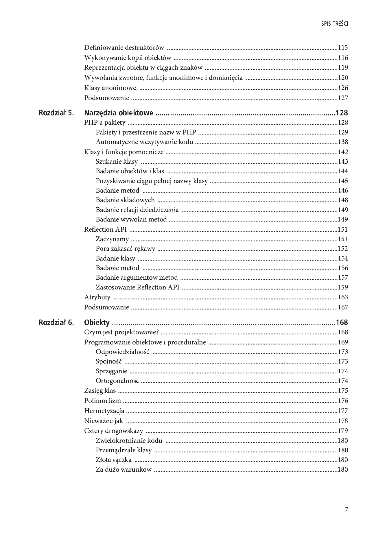 Fragment „PHP 8. Obiekty, wzorce, narzędzia. Poznaj obiektowe usprawnienia języka PHP, wzorce projektowe i niezbędne narzędzia programistyczne. Wydanie VI” — strona 5 z 30