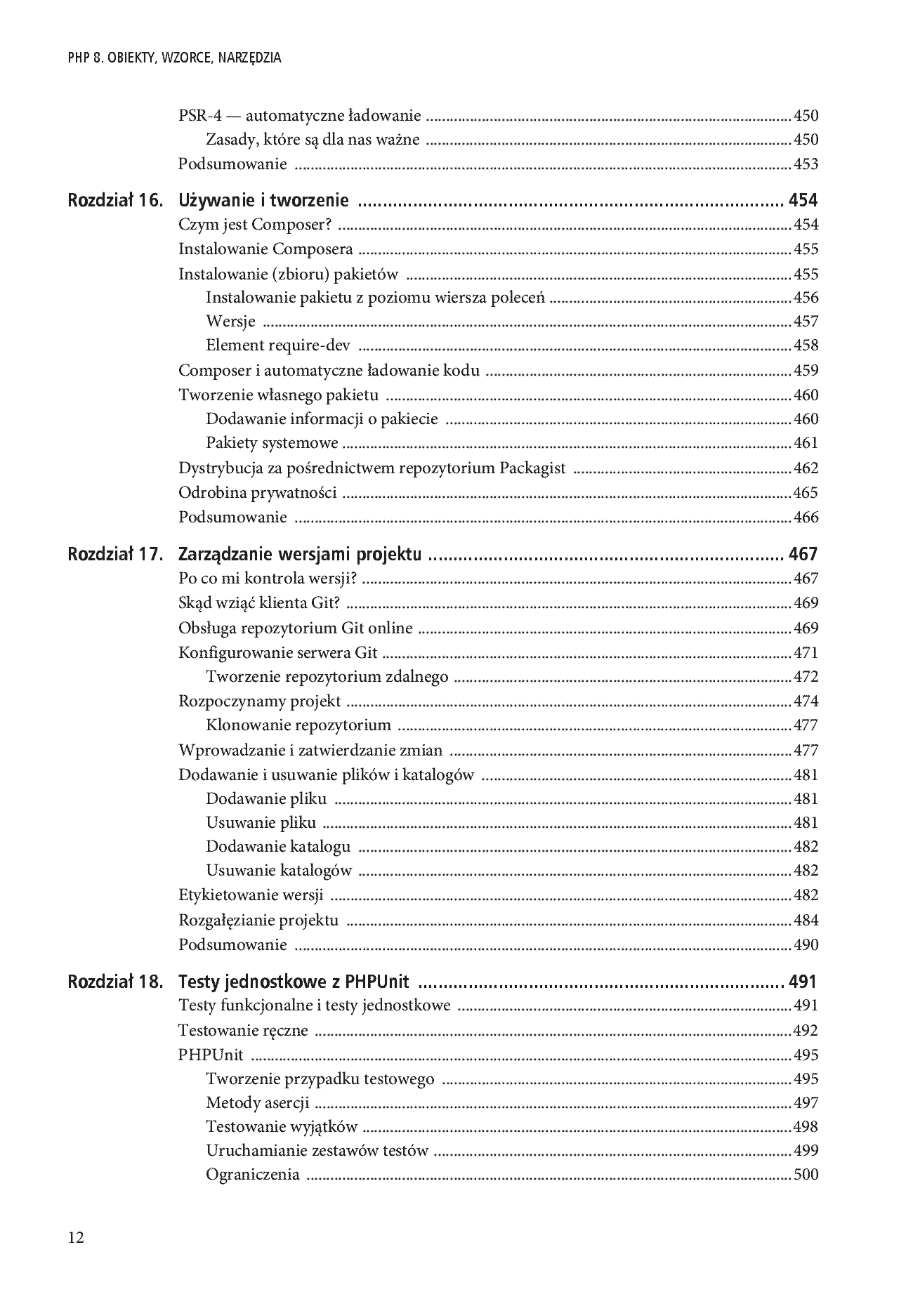 Fragment „PHP 8. Obiekty, wzorce, narzędzia. Poznaj obiektowe usprawnienia języka PHP, wzorce projektowe i niezbędne narzędzia programistyczne. Wydanie VI” — strona 10 z 30