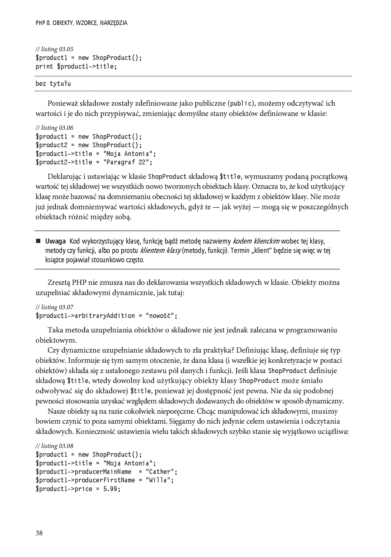 Fragment „PHP 8. Obiekty, wzorce, narzędzia. Poznaj obiektowe usprawnienia języka PHP, wzorce projektowe i niezbędne narzędzia programistyczne. Wydanie VI” — strona 16 z 30