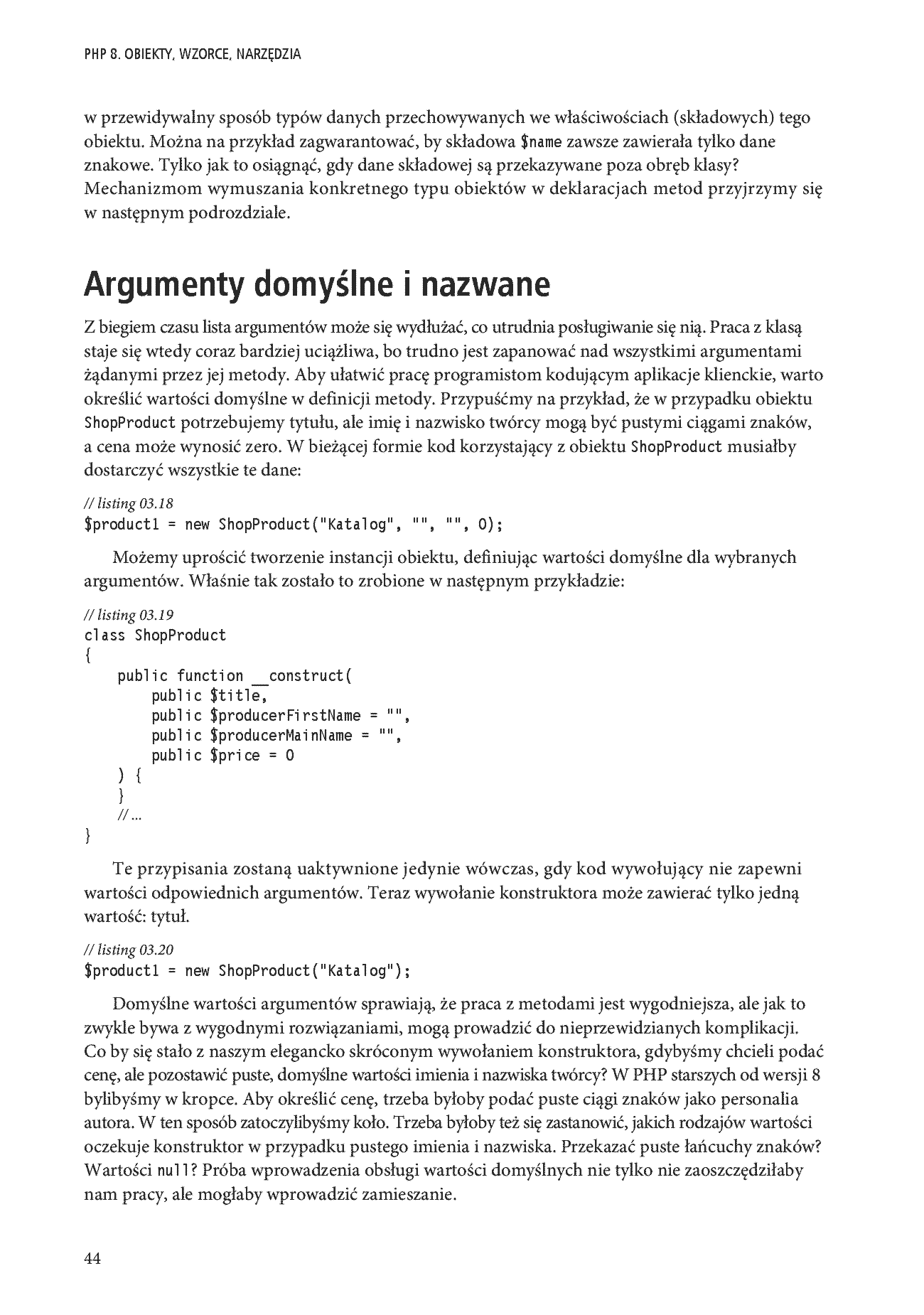 Fragment „PHP 8. Obiekty, wzorce, narzędzia. Poznaj obiektowe usprawnienia języka PHP, wzorce projektowe i niezbędne narzędzia programistyczne. Wydanie VI” — strona 22 z 30