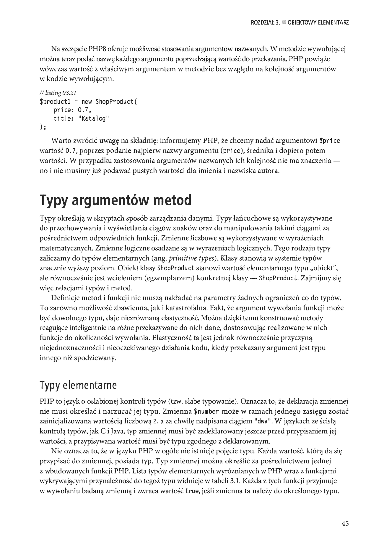 Fragment „PHP 8. Obiekty, wzorce, narzędzia. Poznaj obiektowe usprawnienia języka PHP, wzorce projektowe i niezbędne narzędzia programistyczne. Wydanie VI” — strona 23 z 30