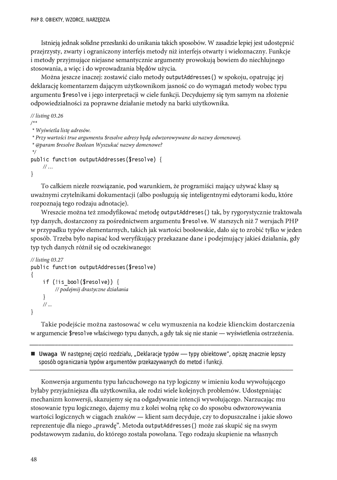 Fragment „PHP 8. Obiekty, wzorce, narzędzia. Poznaj obiektowe usprawnienia języka PHP, wzorce projektowe i niezbędne narzędzia programistyczne. Wydanie VI” — strona 26 z 30