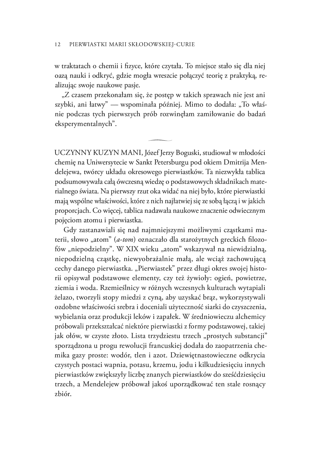 Fragment „Pierwiastki Marii Skłodowskiej-Curie. Jak blask radu oświetlił drogę kobietom w świecie nauki” — strona 20 z 30