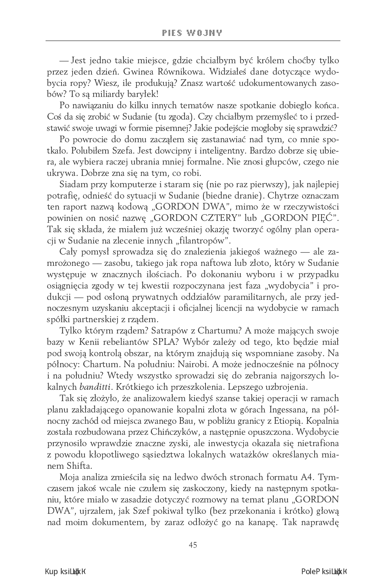 Fragment „Pies wojny. Jak oficer SAS stał się pionkiem w afrykańskiej wojnie o ropę” — strona 7 z 30