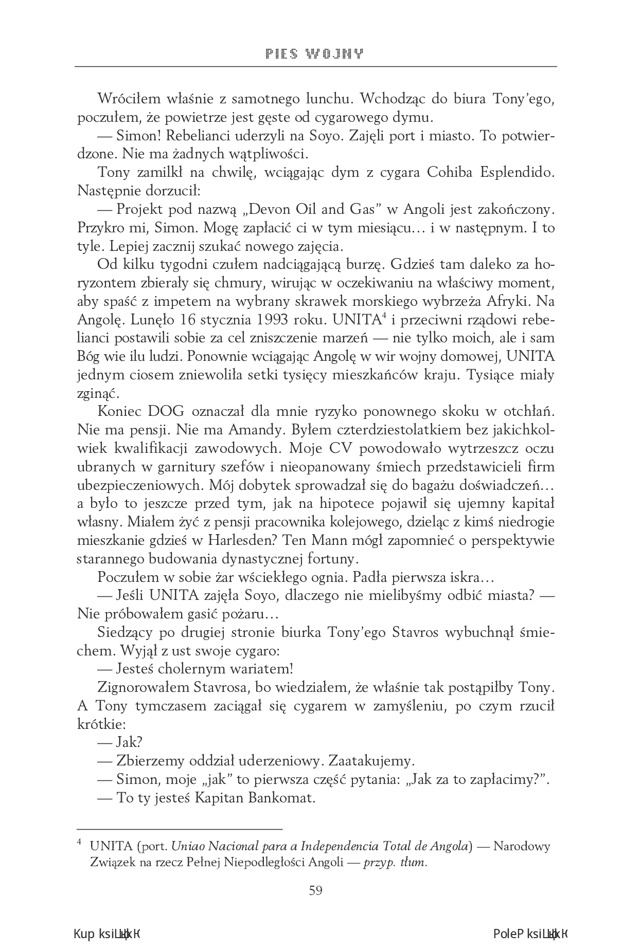 Fragment „Pies wojny. Jak oficer SAS stał się pionkiem w afrykańskiej wojnie o ropę” — strona 21 z 30