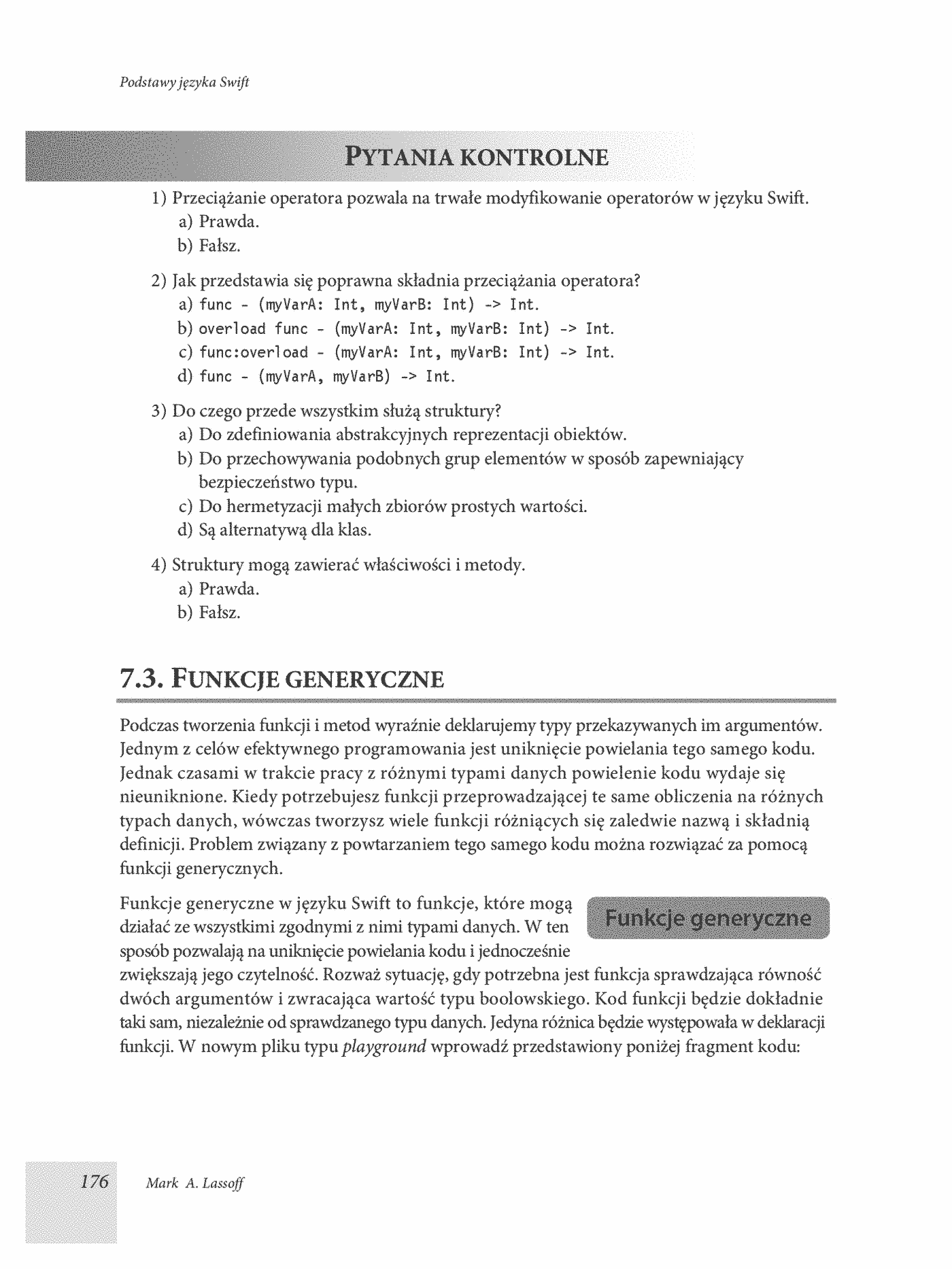 Fragment „Podstawy języka Swift. Programowanie aplikacji dla platformy iOS” — strona 12 z 26