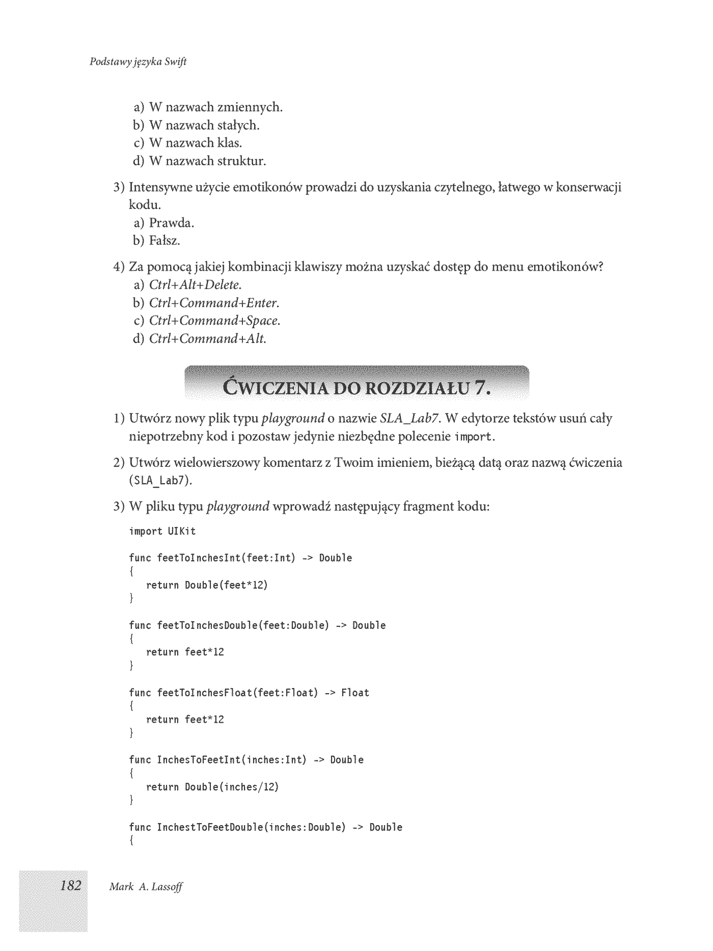 Fragment „Podstawy języka Swift. Programowanie aplikacji dla platformy iOS” — strona 18 z 26
