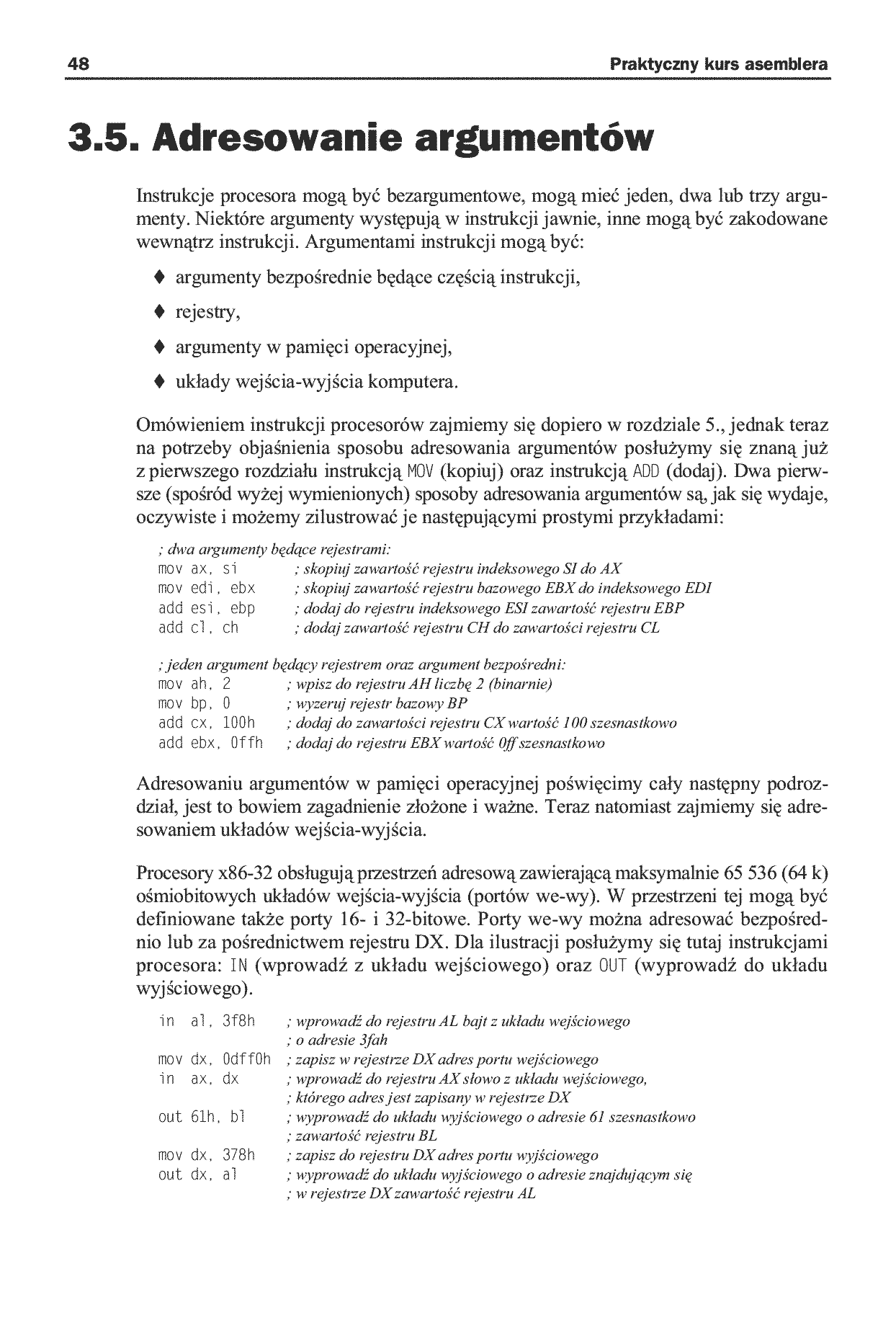 Fragment „Praktyczny kurs asemblera. Wydanie II” — strona 22 z 30