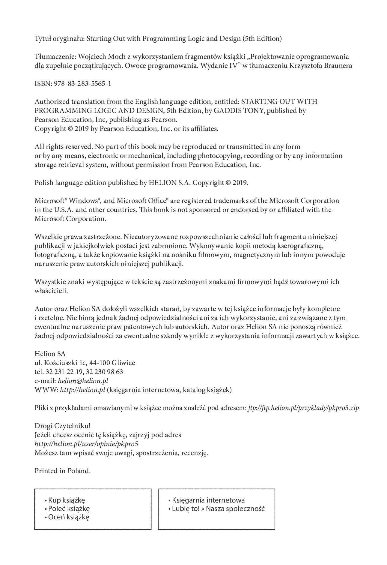 Fragment „Projektowanie oprogramowania dla zupełnie początkujących. Owoce programowania. Wydanie V” — strona 2 z 30