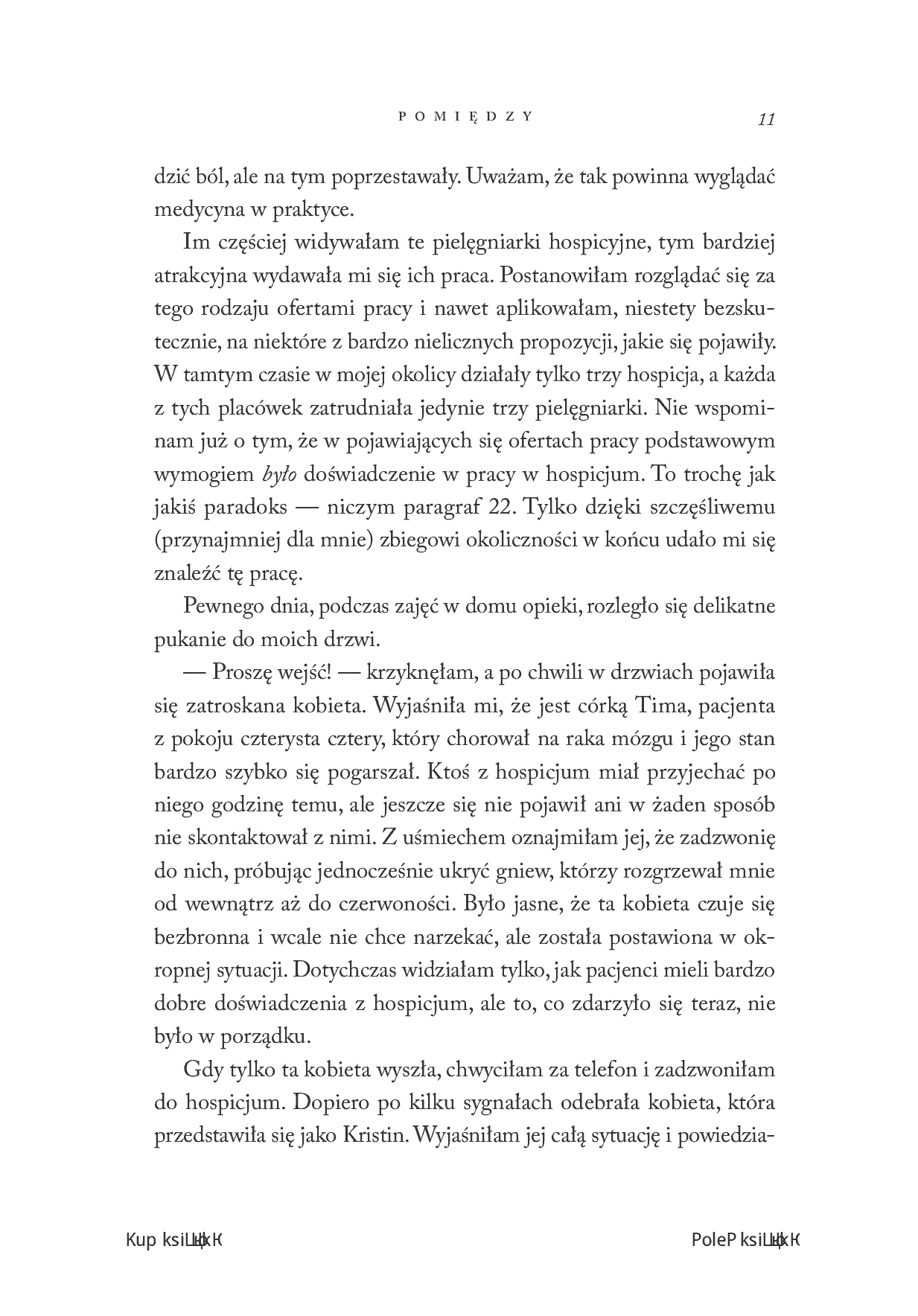Fragment „Pomiędzy. Niezapomniane spotkania u kresu życia” — strona 13 z 24