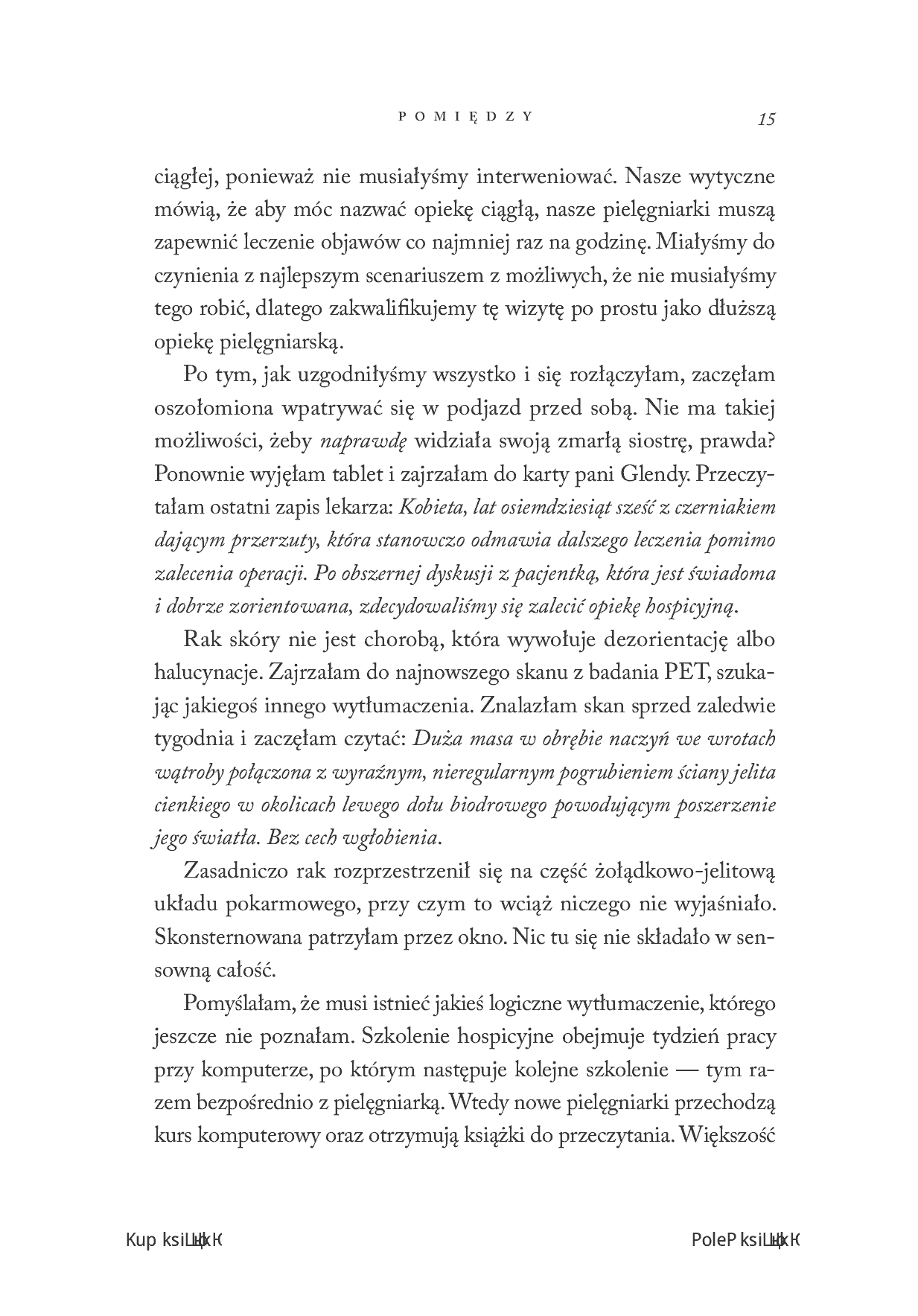 Fragment „Pomiędzy. Niezapomniane spotkania u kresu życia” — strona 17 z 24